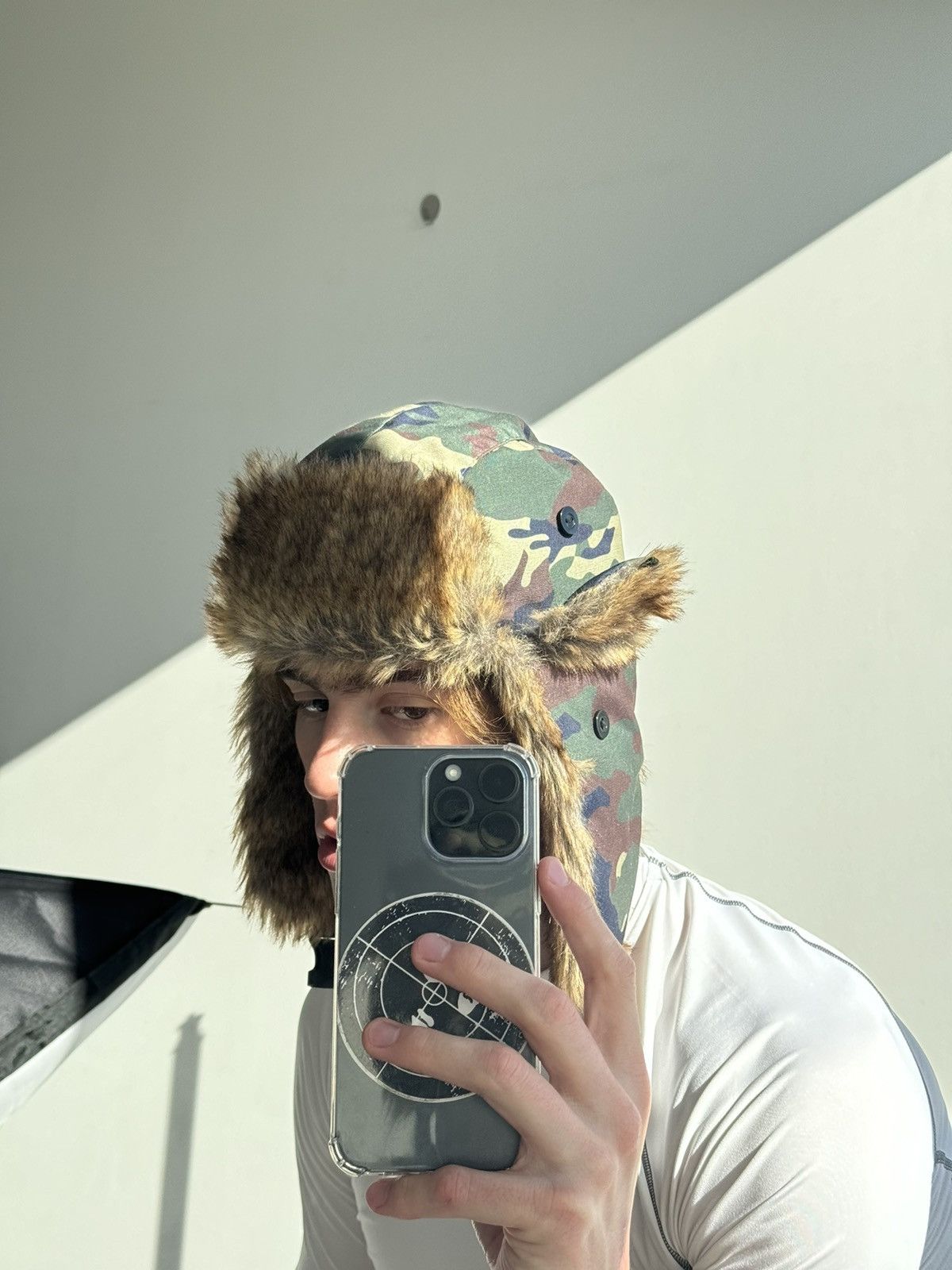 Hysteric Glamour Vintage Camo fuzzy mohair japanese ushanka hat avant garde Size ONE SIZE - 9 Thumbnail
