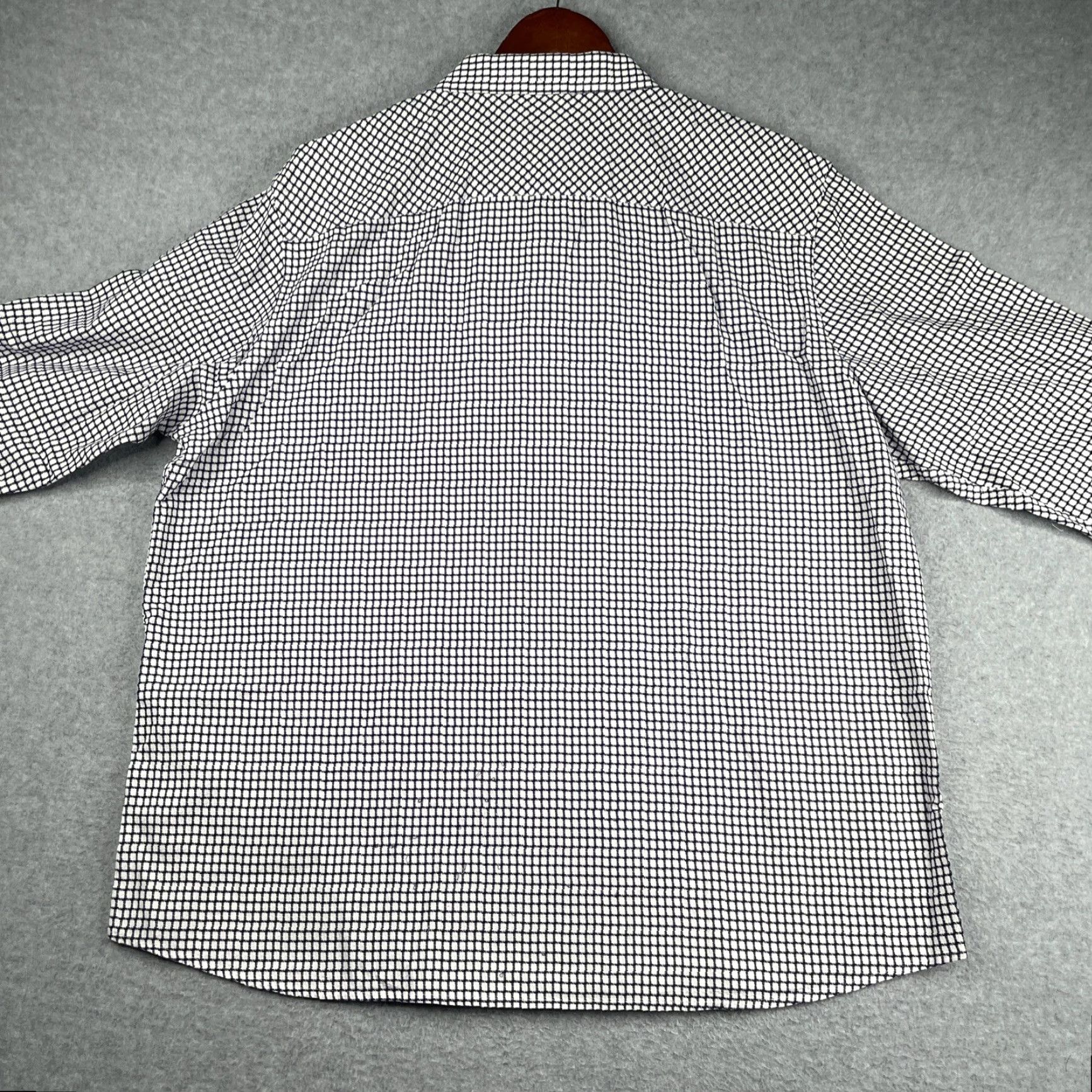 Johnston & Murphy Johnston & Murphy Shirt 2XL White Navy Check Button-Up Long Sleeve Men Size US XXL / EU 58 / 5 - 7 Thumbnail
