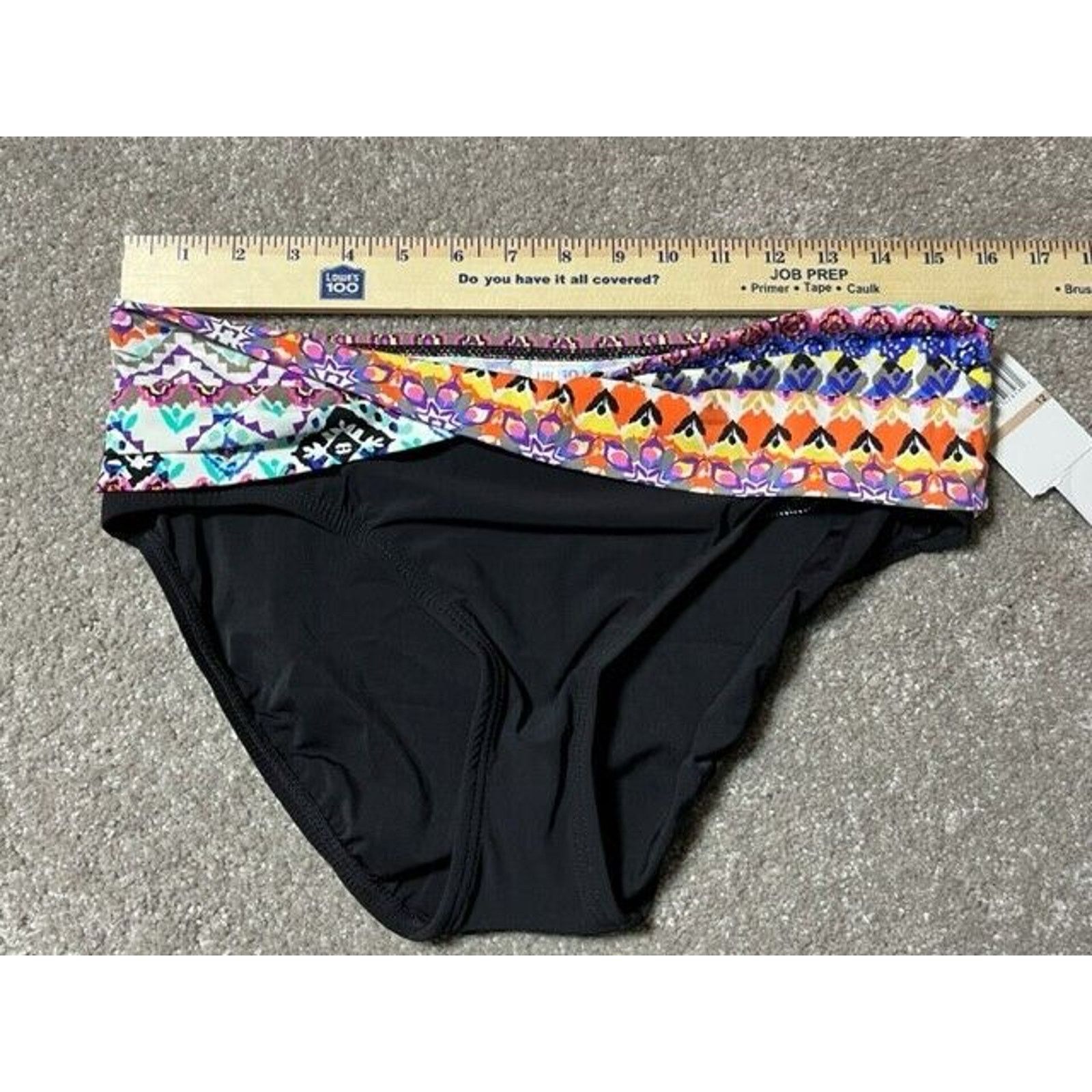 Other Christina Bikini Swim Bottom Womens 12 Aztec Fold Over Black Size XL / US 12-14 / IT 48-50 - 3 Thumbnail