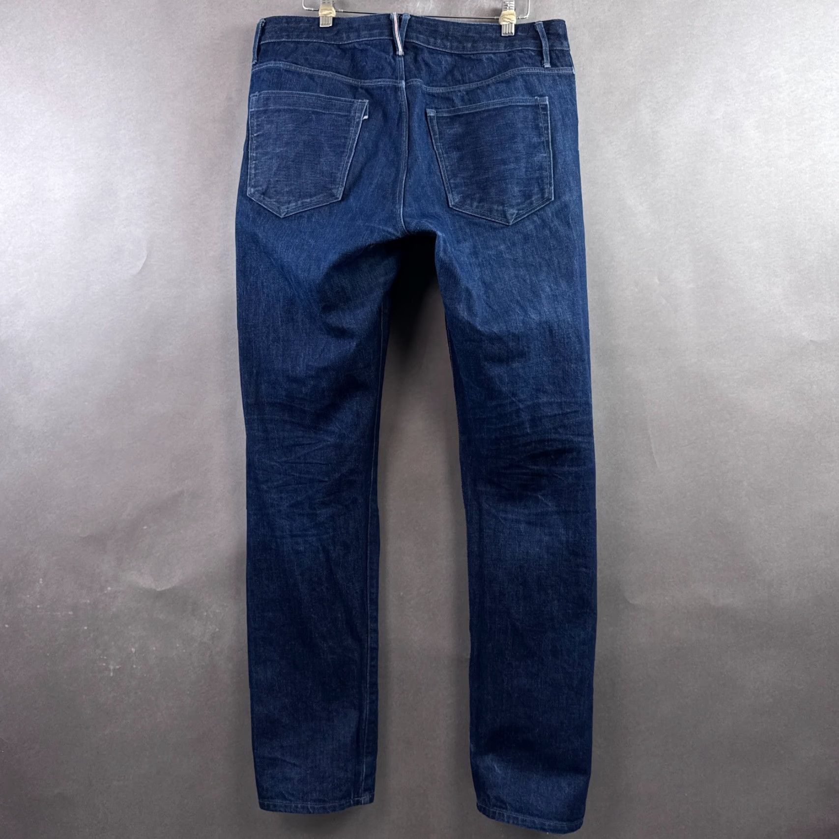 Levi's VINTAGE Levi's 3x1 Jeans Mens 34x34 Denim Dark Selvedge 5-Pocket Distressed 34 in Inseam Mens Regular Dark Wash Jeans Size US 34 / EU 50 - 5 Thumbnail