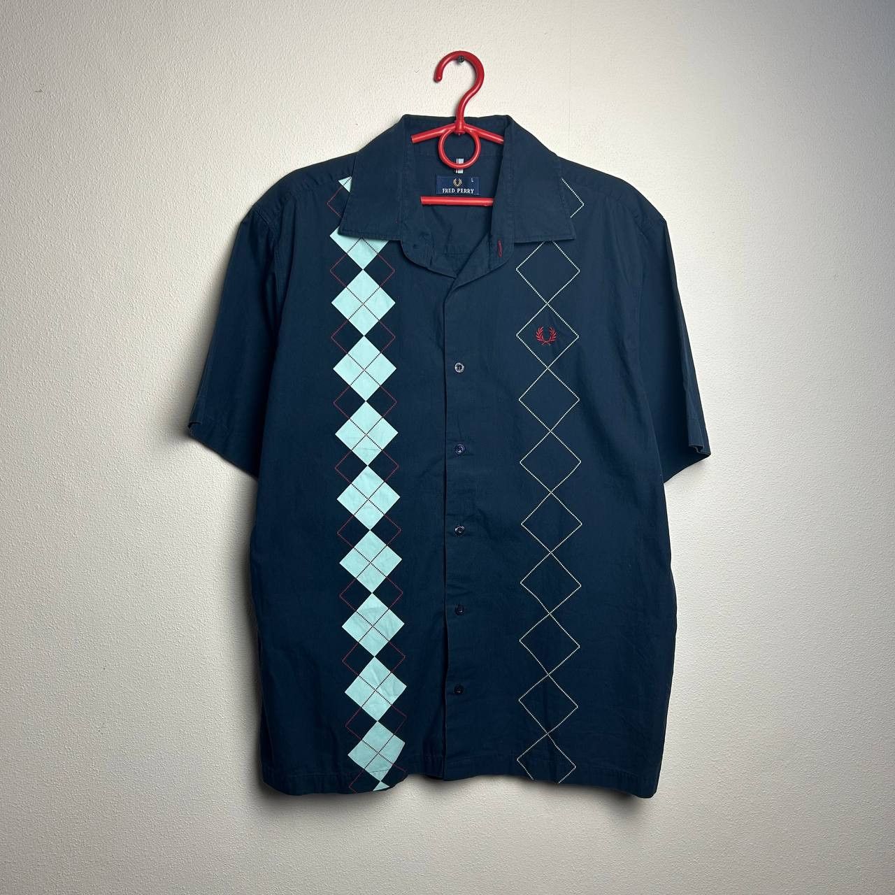 Fred Perry Vintage Fred Perry Big logo graphic button 90s shirt Size US L / EU 52-54 / 3 - 1 Thumbnail