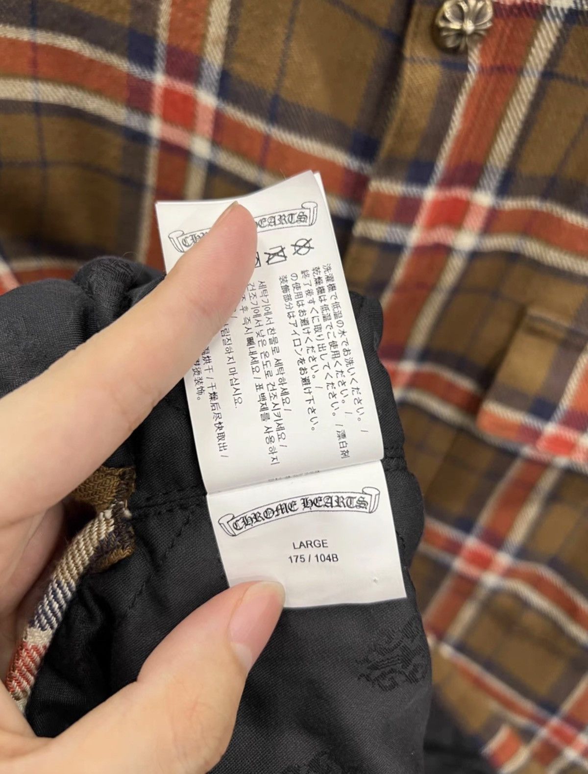 Chrome Hearts Chrome hearts plaid quilted shirt jacket Size US L / EU 52-54 / 3 - 6 Thumbnail