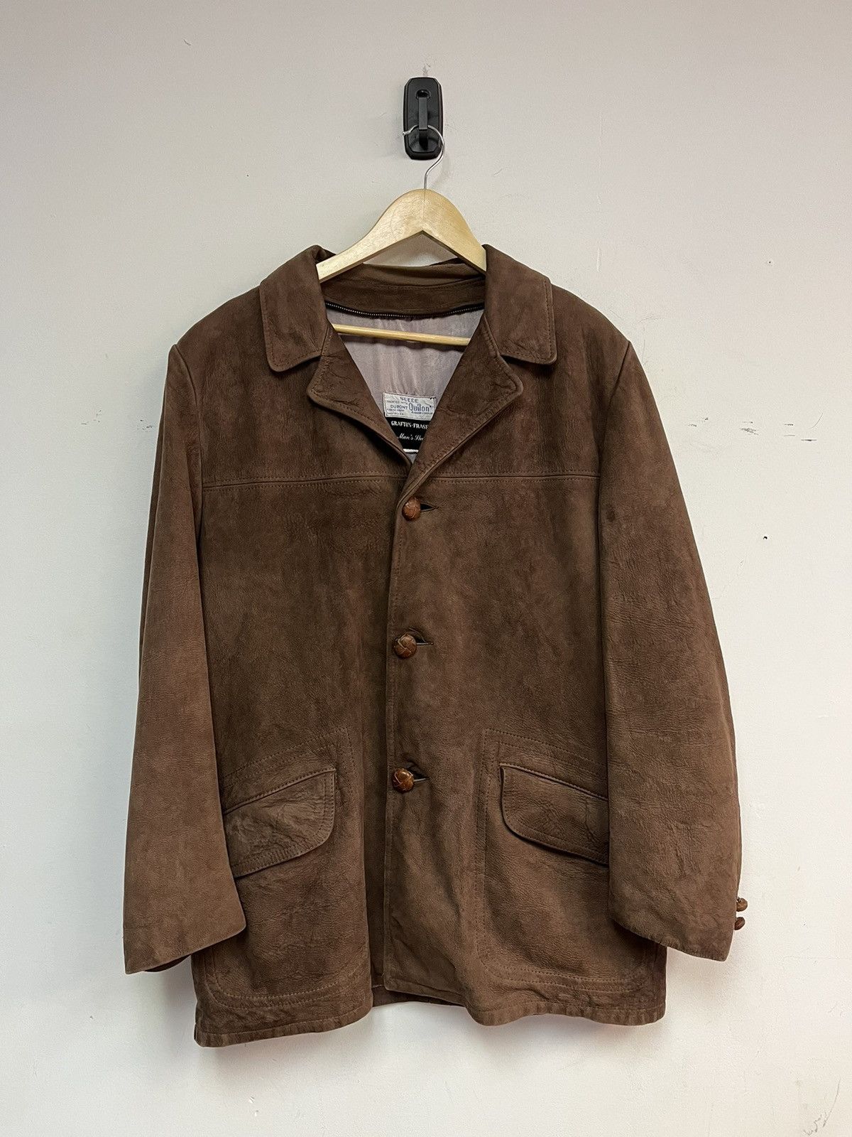 Vintage 1950’s Grafton-Fraser Suede Leather Jacket Size US L / EU 52-54 / 3 - 1 Thumbnail
