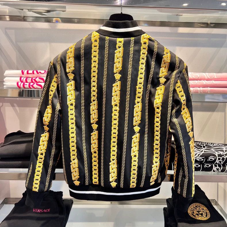 Versace Versace Black and gold double-sided cotton jacket with dia Size S / US 4 / IT 40 - 6 Thumbnail