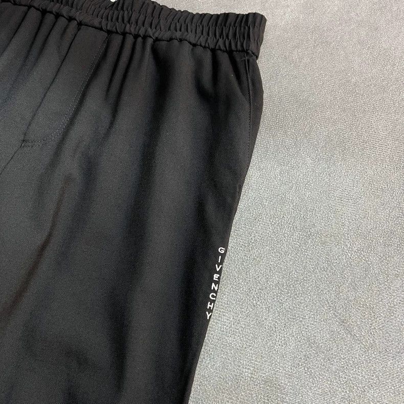 Givenchy Givenchy Black Logo Embroidered Wool Casual Pants -2507 Size US 34 / EU 50 - 3 Thumbnail