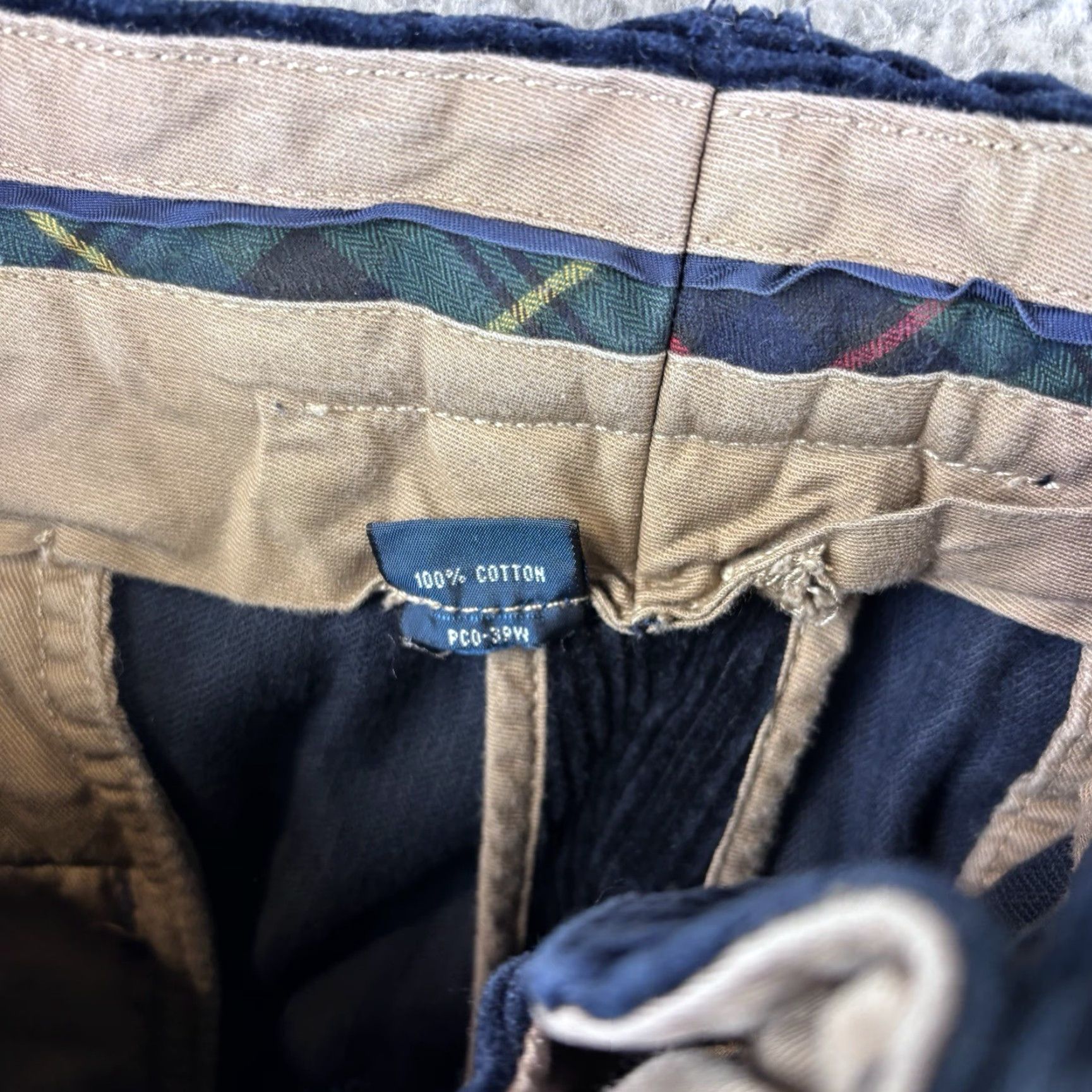 Polo Ralph Lauren VINTAGE Polo Ralph Lauren Preston Corduroy Pant Mens 35x30 Navy Flat Front Size US S / EU 44-46 / 1 - 5 Thumbnail