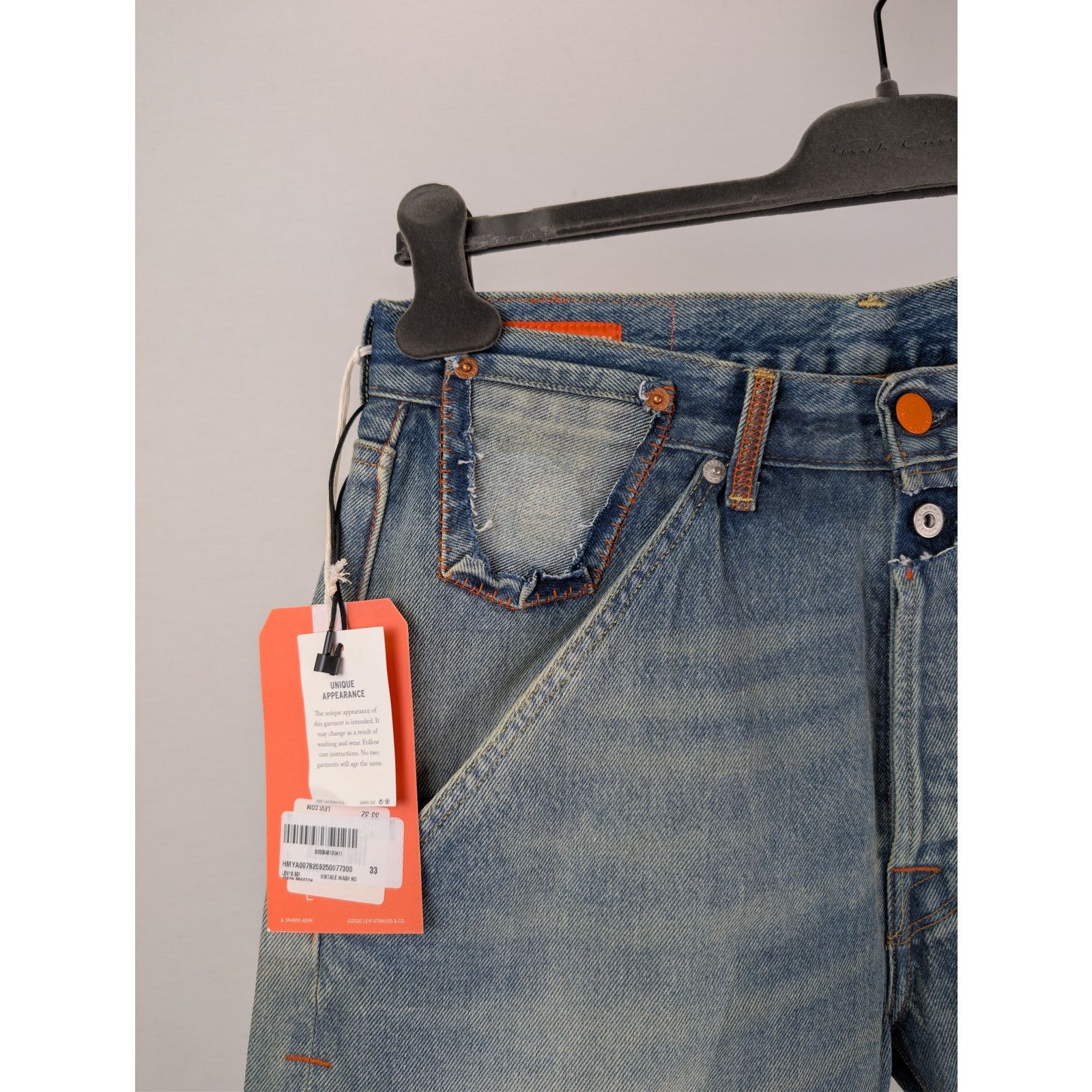 Heron Preston o1rshd1 Levi's 501 Vintage Wash Denim Jeans in Blue Size US 34 / EU 50 - 6 Thumbnail