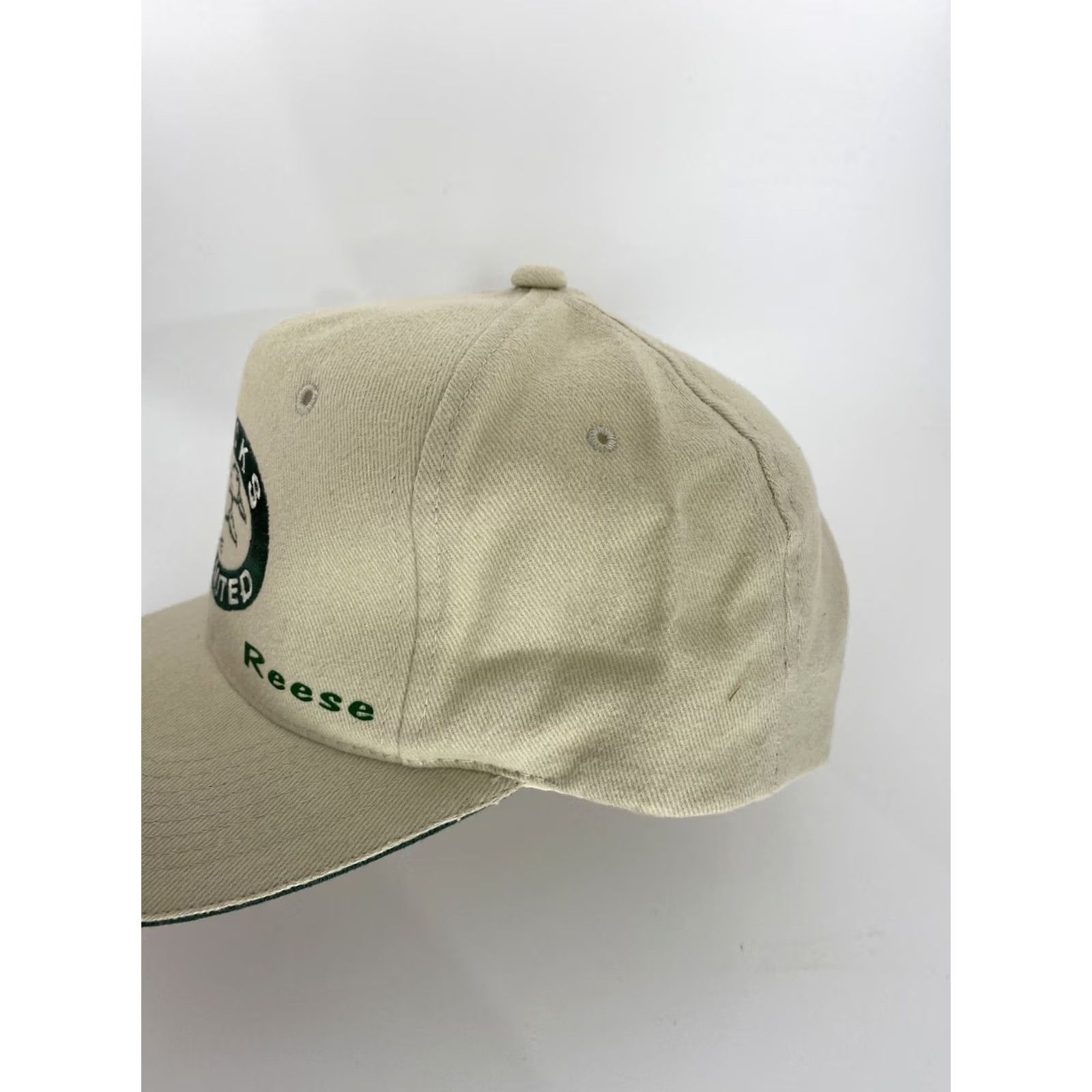 Vintage VINTAGE Ducks Unlimited Khaki SnapBack Hat Adjustable Men Khaki Green Trim 90s Outdoor Canvas Cotton Hat Size ONE SIZE - 2 Thumbnail