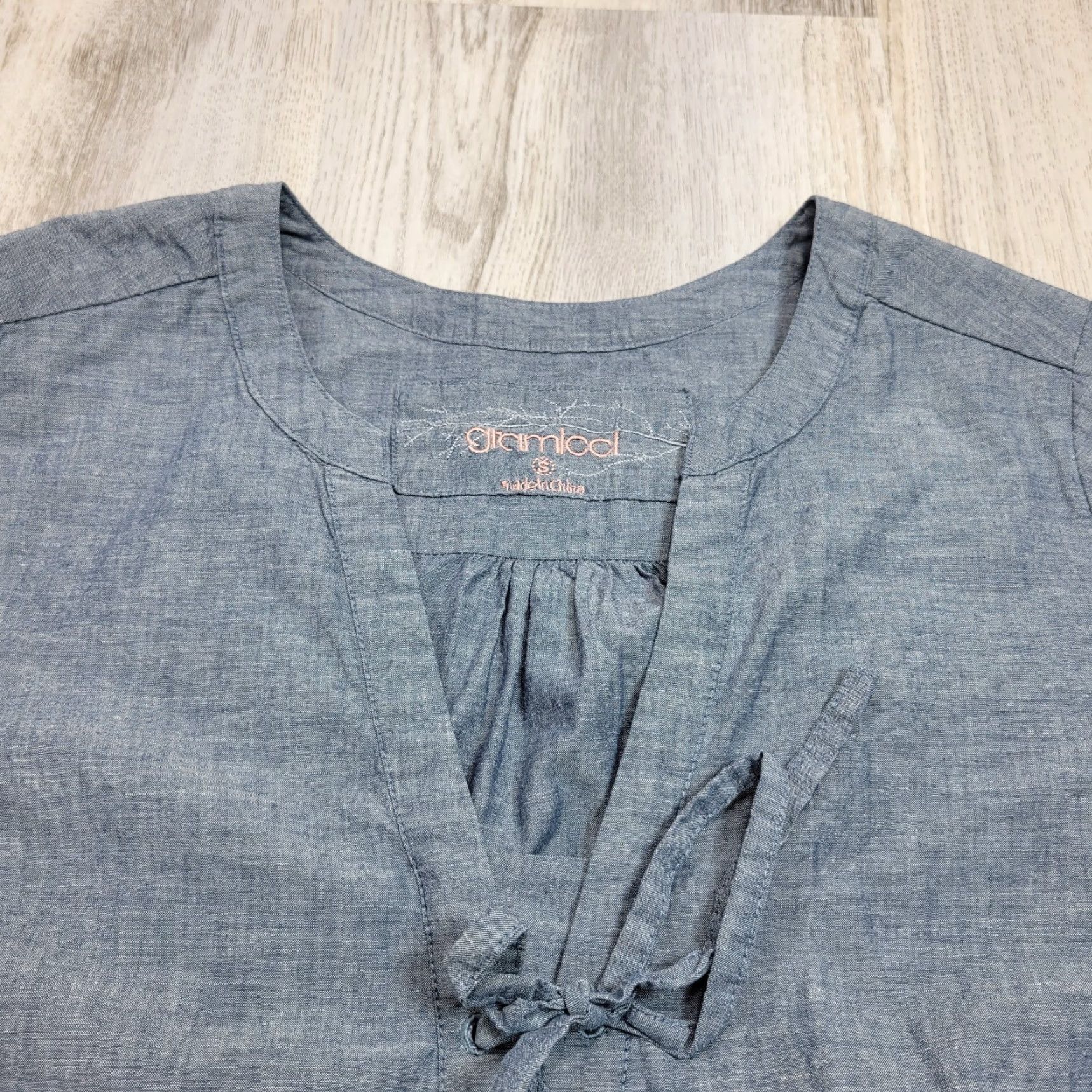 Gramicci Gramicci Chambray Dress Tunic Short Boho Hemp Organic Cotton Casual Women's Sz S Chambray Bohemian Mini Shift Dress Womens S Color Chambray Size 28" / US 6 / IT 42 - 5 Thumbnail