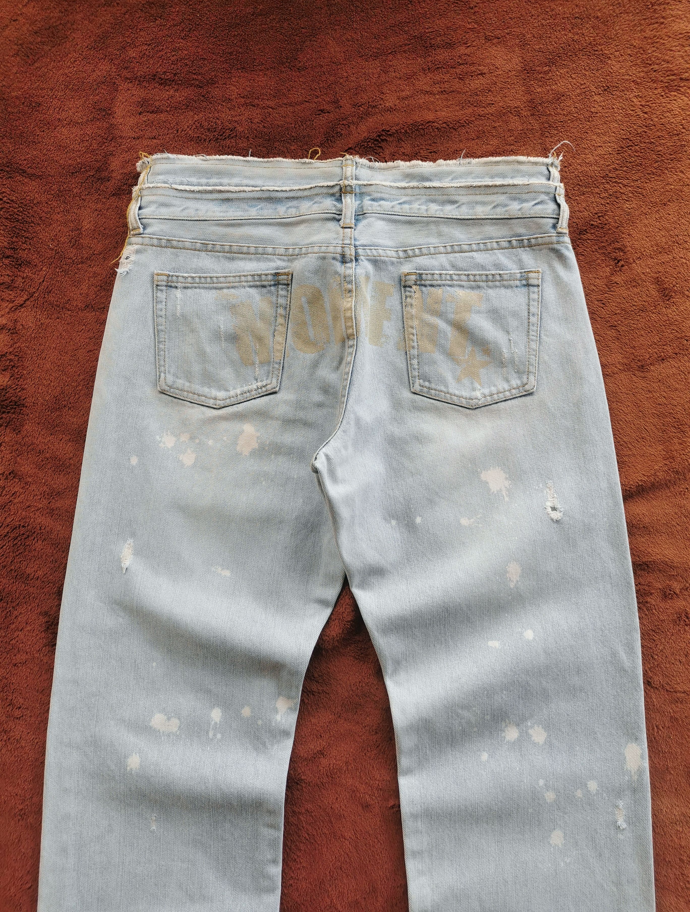 If Six Was Nine Double Waist Distressed Denim Jeans Size US 33 - 7 Thumbnail