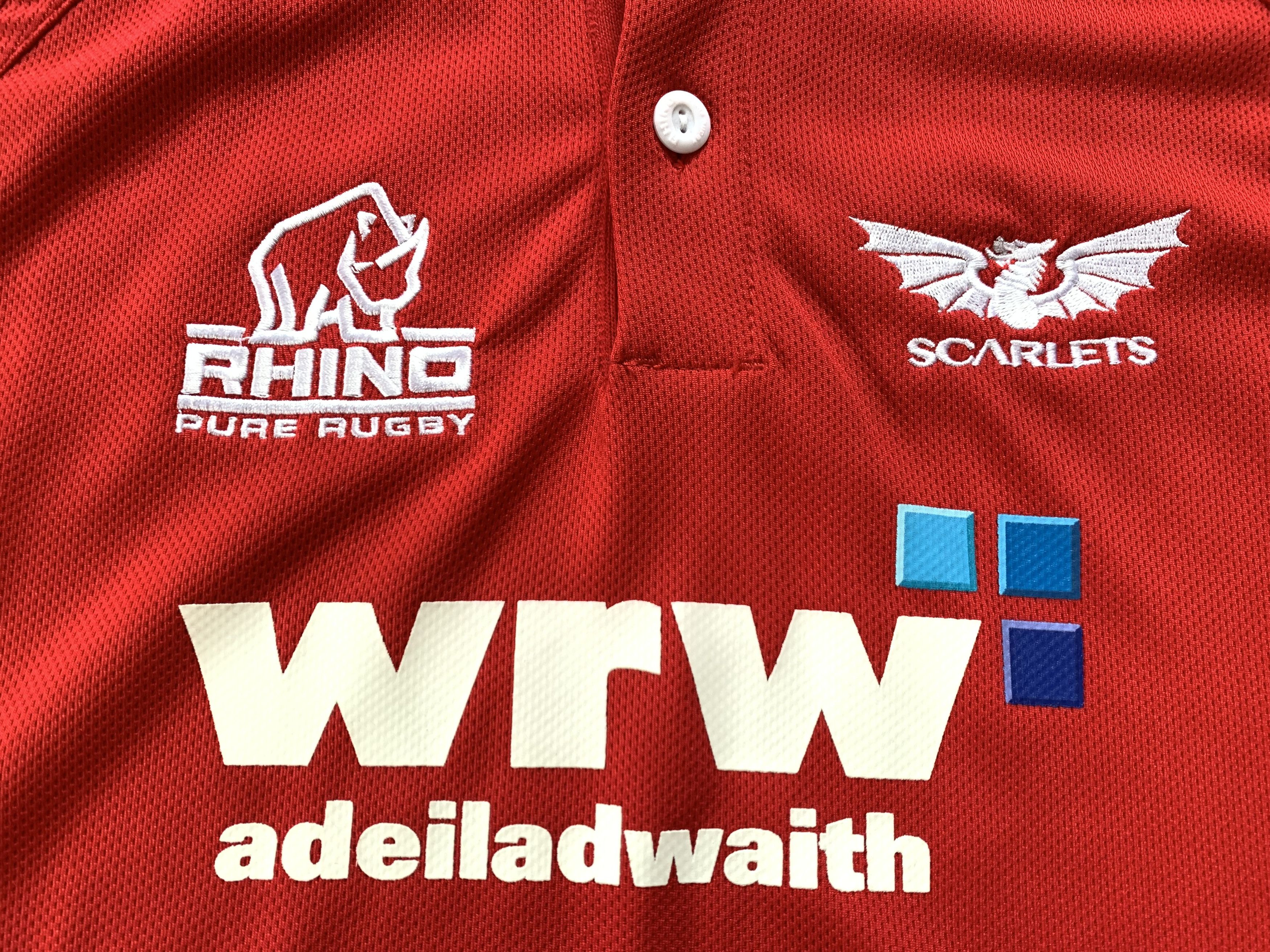 Sports Specialties Youth Rhino Pure Llanelli Scarlets Embroidered Rugby Jersey Size US XXS / EU 40 - 5 Thumbnail