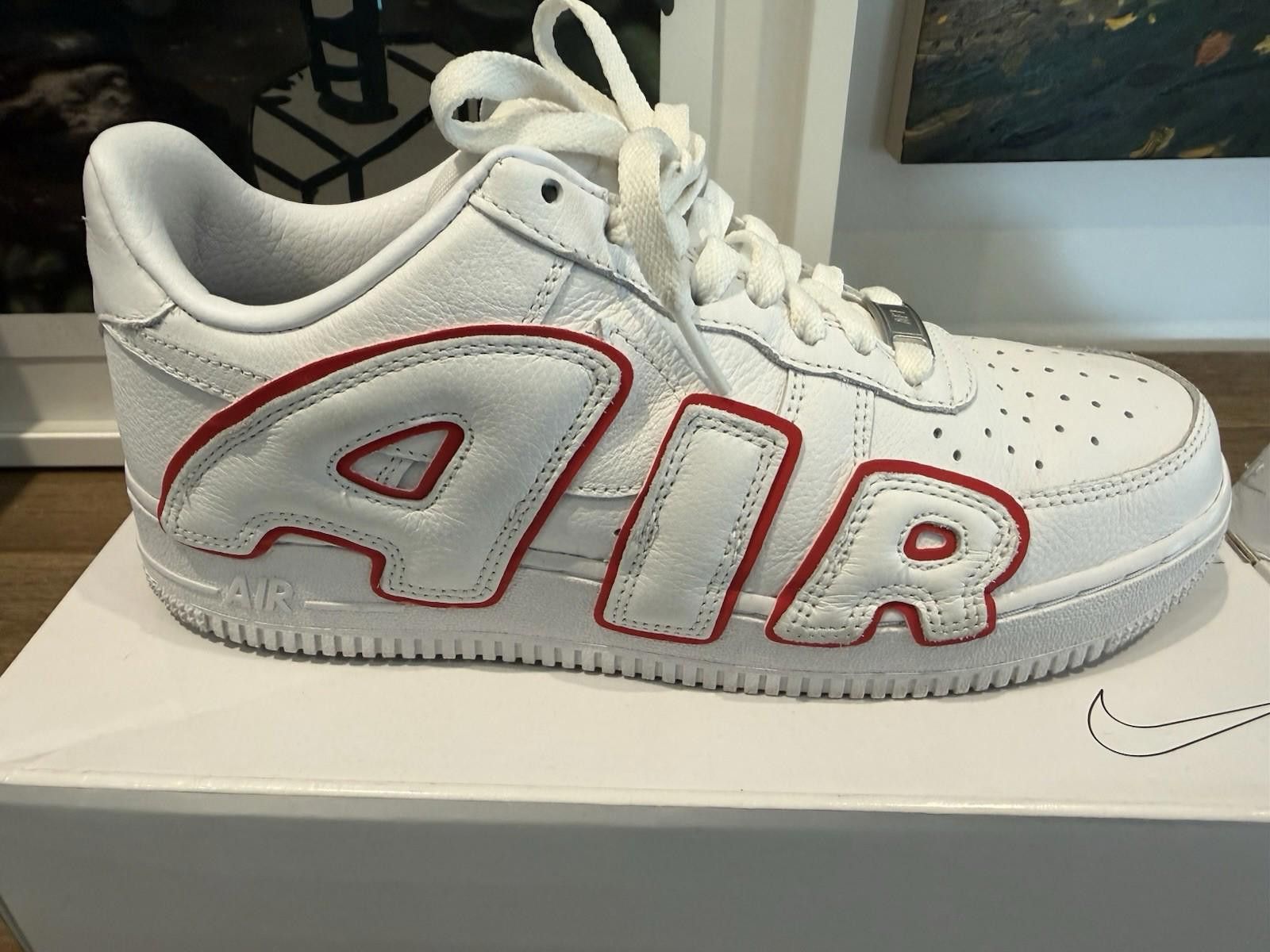 Nike By You Air Force 1 CPFM CK4746-991 Mens 8.5 Sneaker White Leather Shoes‎ CPFM x Nike Air Force 1 Low Premium Size 8 CK4746-991 Red main image 2
