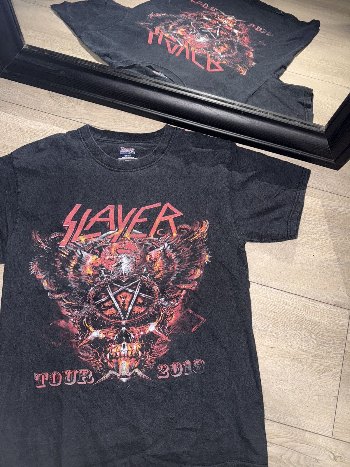 Band Tees × Vintage Vintage / Y2K Slayer Tour Shirt Size US M / EU 48-50 / 2 - 1 Thumbnail