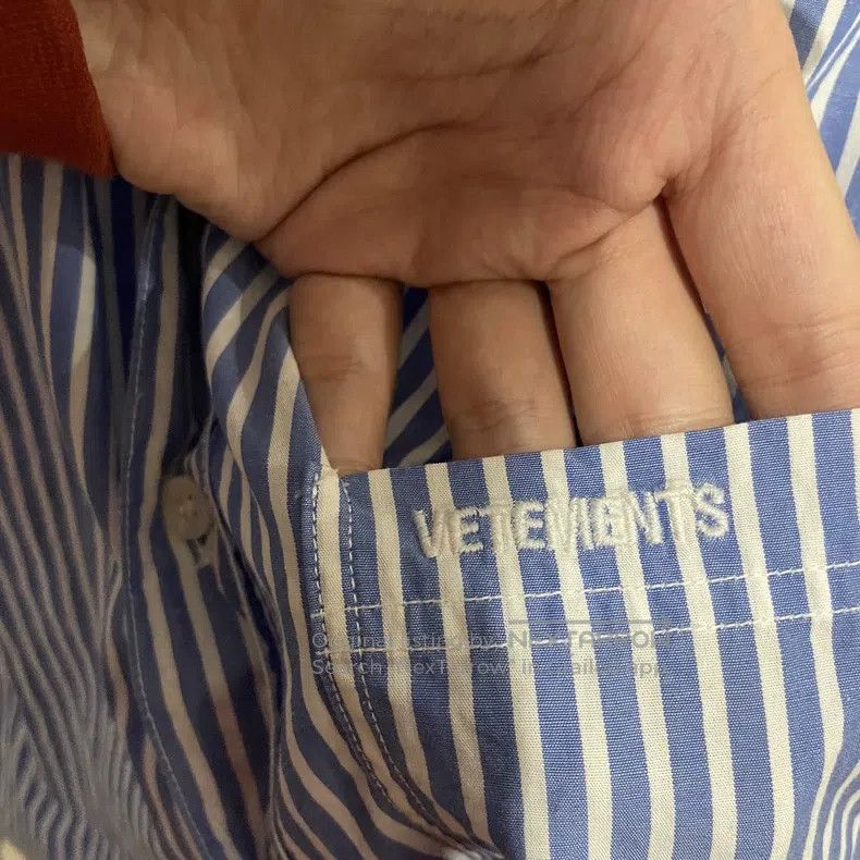 Vetements Vetements Striped patchwork shirt Size US S / EU 44-46 / 1 - 5 Thumbnail