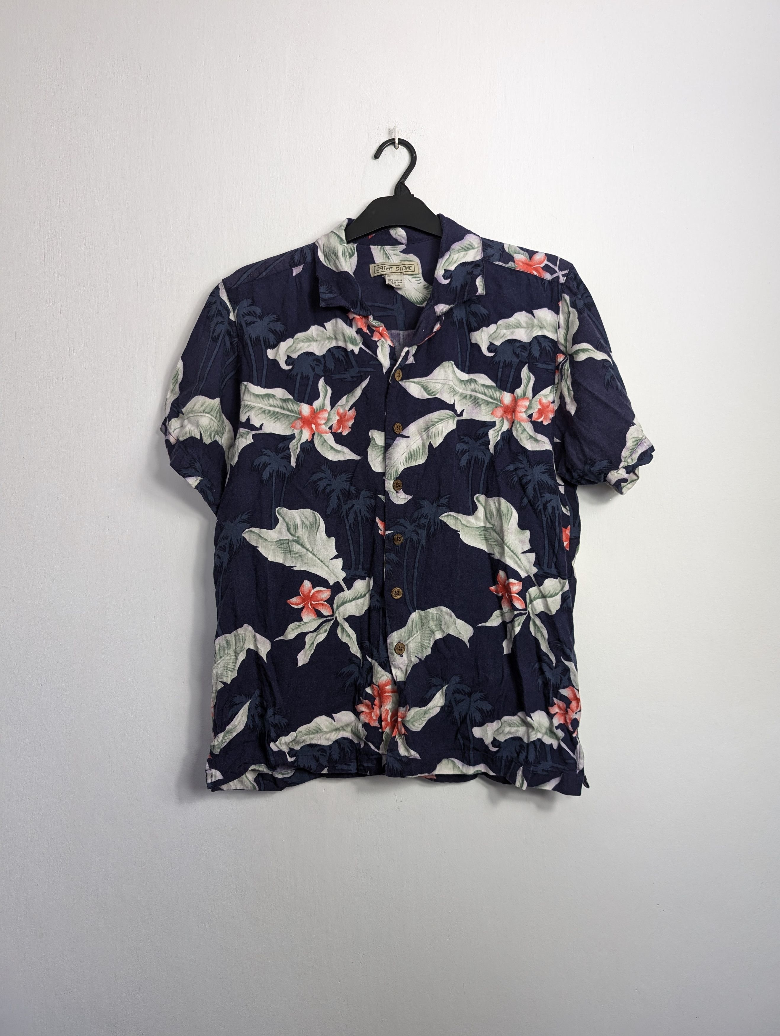 Vintage Vintage Y2K Hawaiian Shirt - Summer Floral Palm Tree Print Size US S / EU 44-46 / 1 - 1 Thumbnail