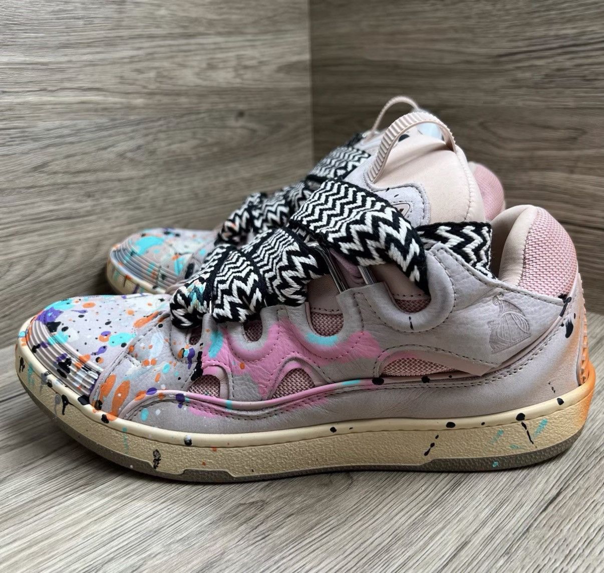 Lanvin Lanvin x Gallery Dept Curb Pink Splash Bread Sneakers J41 Size US 8.5 / EU 41-42 - 1 Thumbnail