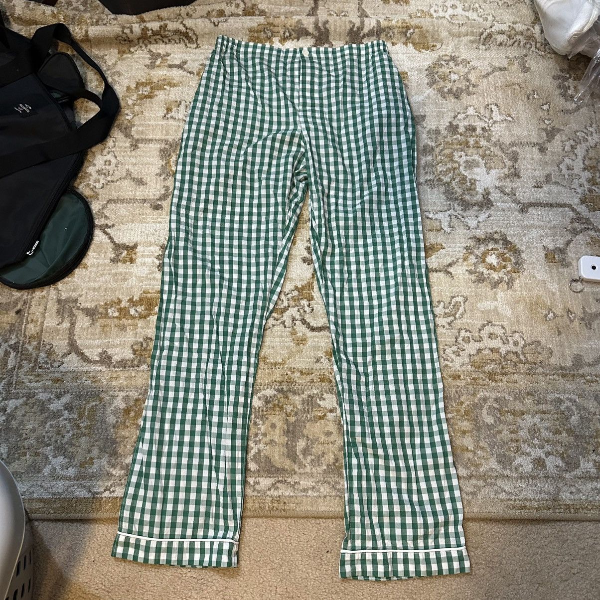 Sleepy Jones Rare Sleepy Jones Henry Pajama Set Green Gingham Tailored Size 30 - 6 Thumbnail