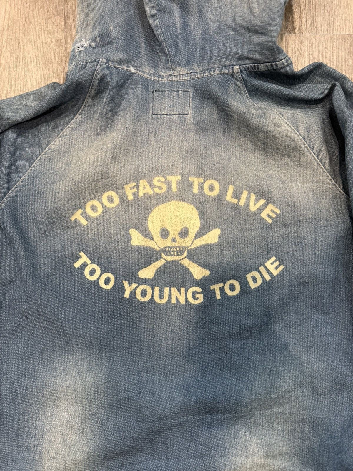 Vivienne Westwood Vivienne Westwood Anglomania Faded Denim Hoodie Size US L / EU 52-54 / 3 - 3 Thumbnail