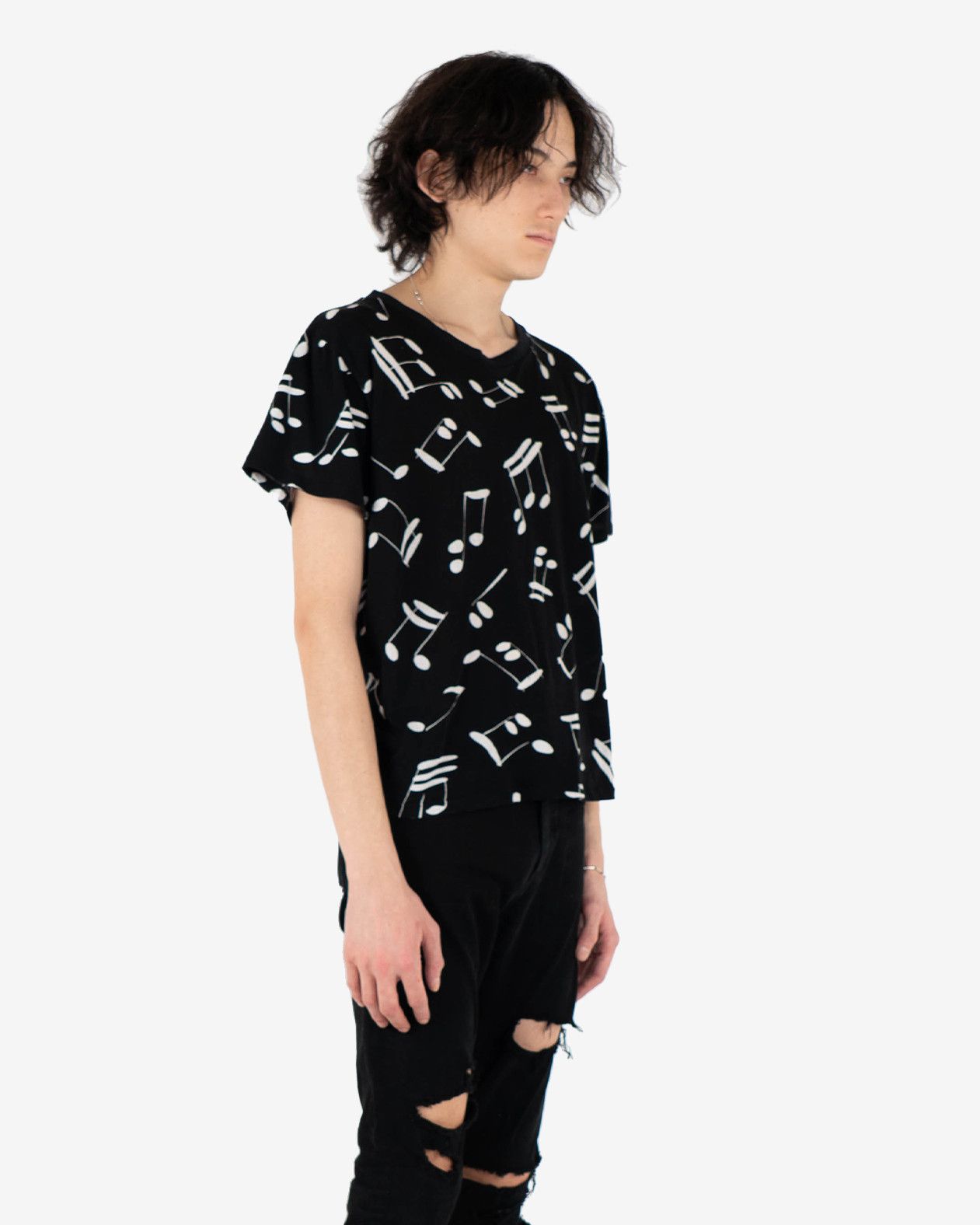 Saint Laurent Paris Music Note T-Shirt (FW16) Size US XL / EU 56 / 4 - 6 Thumbnail
