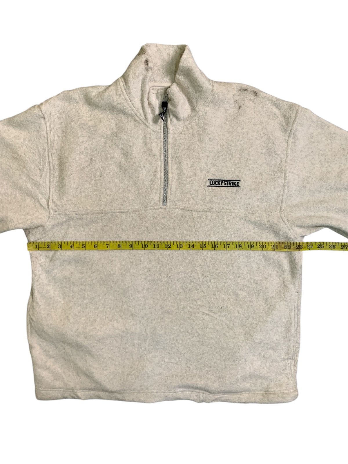Vintage Rare Design Vintage Lucky Strike Half Zipper Fleece Sweater Size US M / EU 48-50 / 2 - 9 Thumbnail