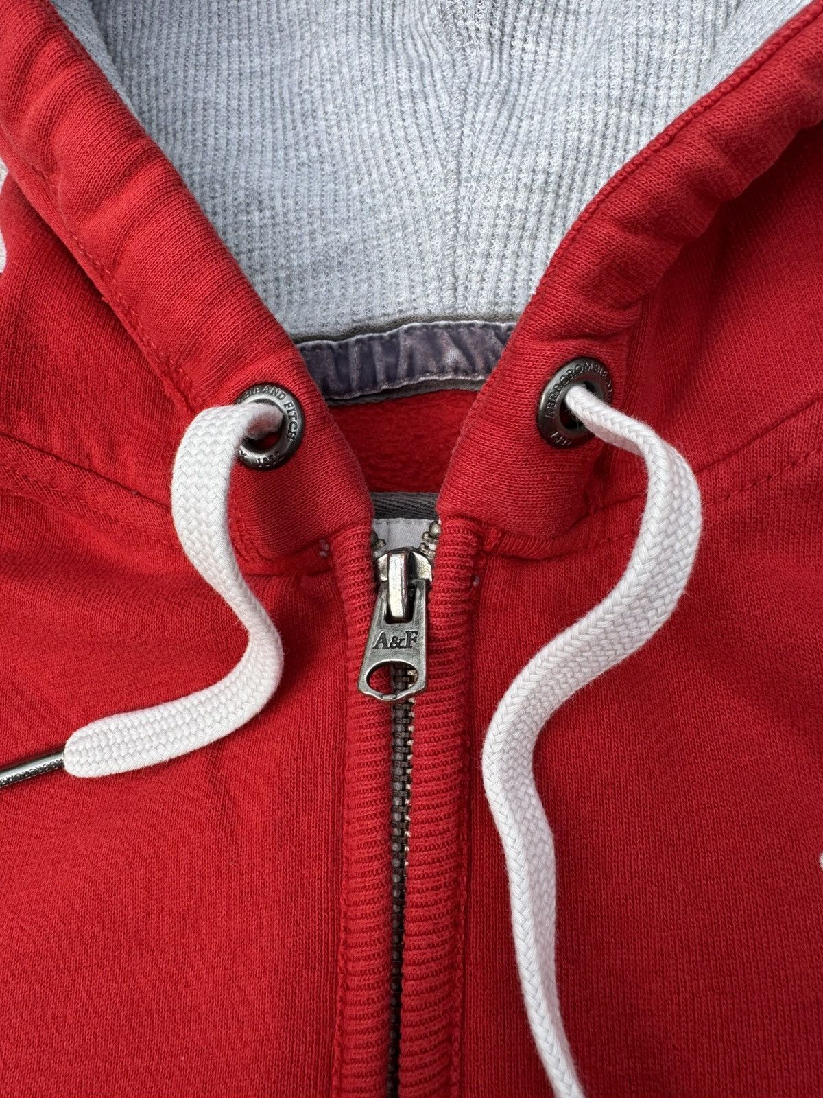 Abercrombie & Fitch Vintage Abercrombie Fitch Y2k Red Zip Hoodie Size M / US 6-8 / IT 42-44 - 5 Thumbnail