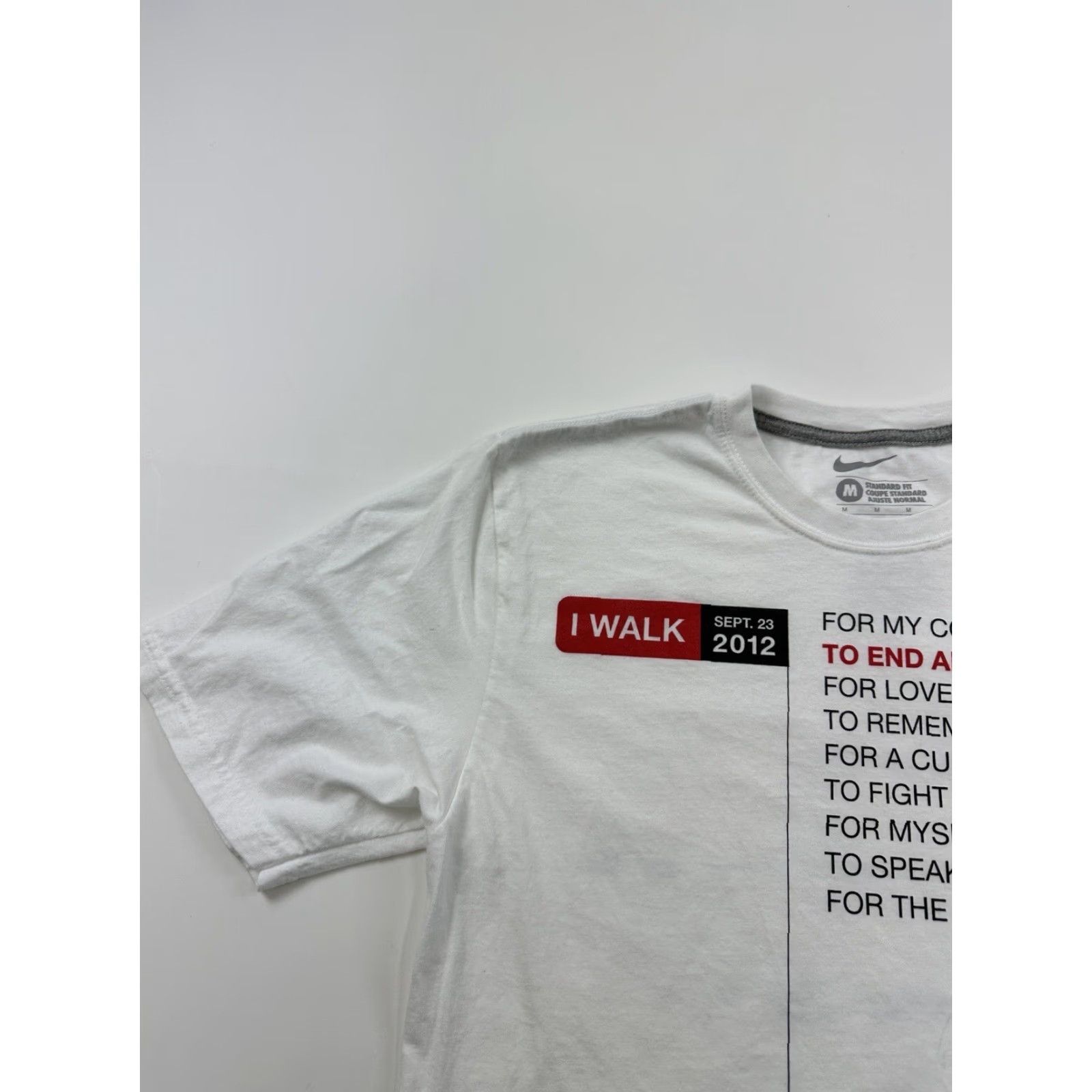 Nike Nike Shirt Mens Medium White AIDS Walk 2012 Portland Oregon Size US M / EU 48-50 / 2 - 4 Thumbnail