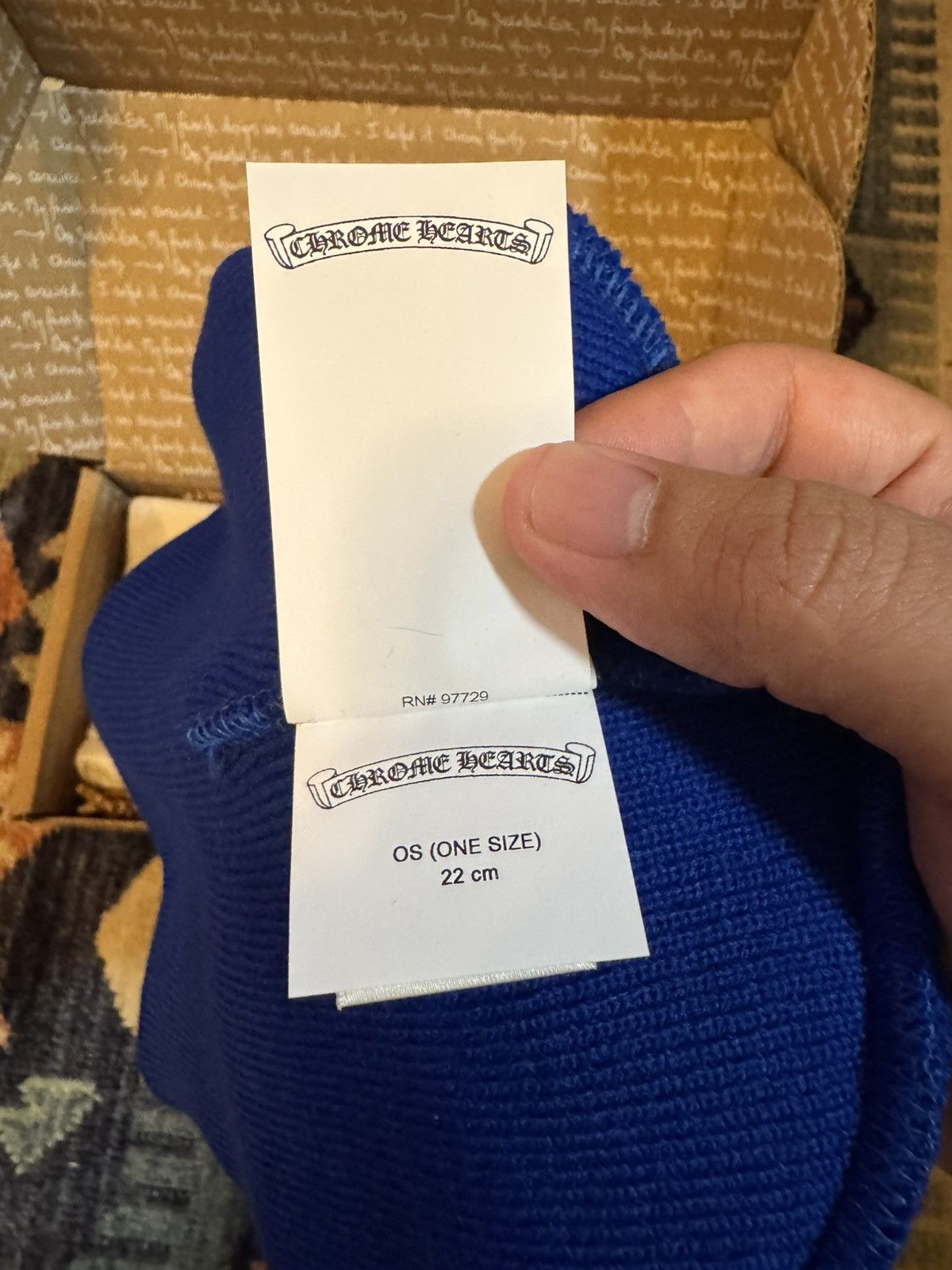Chrome Hearts CHROME HEARTS BLUE WATCH CAP BEANIE ONLINE EXCLUSIVE Size ONE SIZE - 8 Thumbnail