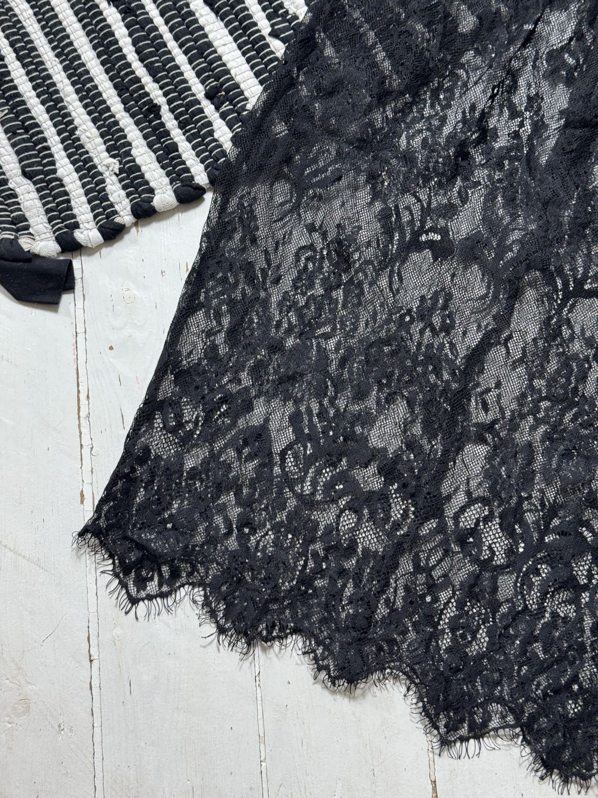 Other GUIPURE LACE RUSHES MESH TIE SKIRT Size 28" / US 6 / IT 42 - 2 Thumbnail