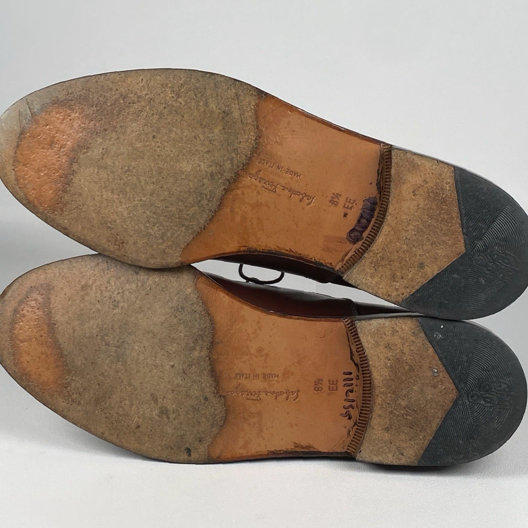 Salvatore Ferragamo Salvatore Ferragamo Lace-Up Brown Leather Cap Toe Oxfords Men's Shoe 8.5 EE Dress Cap Toe Leather Upper/Leather Lining Size ONE SIZE - 7 Thumbnail