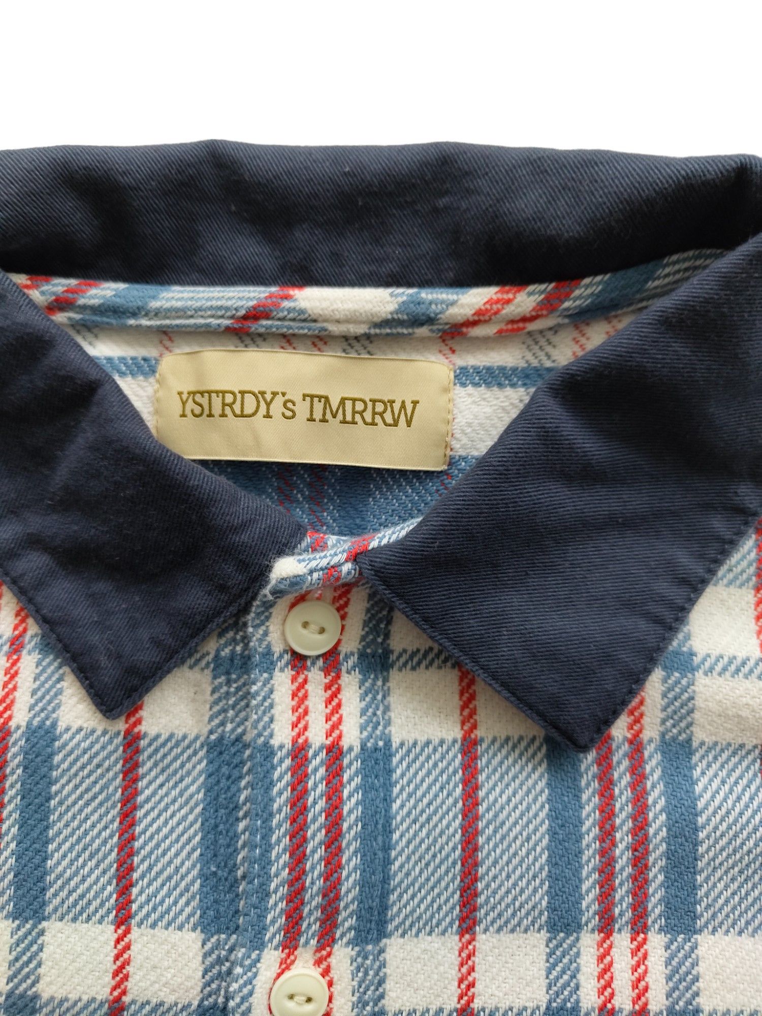 Other Blue And Red Plaid Print Vintage Look Polo Shirt Size US L / EU 52-54 / 3 - 5 Thumbnail