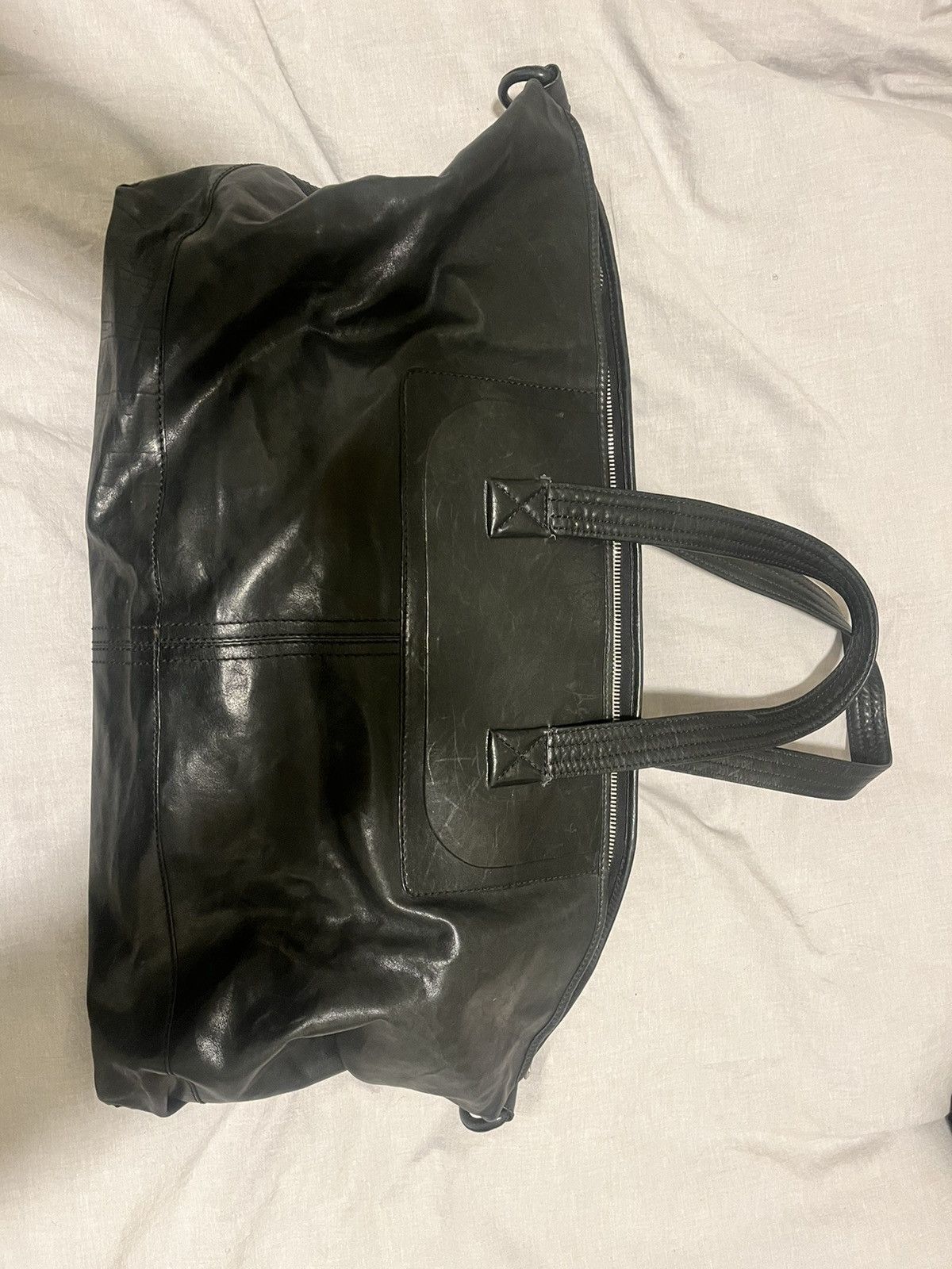 Rick Owens SMALL DUFFLE BUM 革 ウエスト バッグ 黒 Leather belt bag Rick Owens - PAUL SMITH SHOULDER BAG WITH