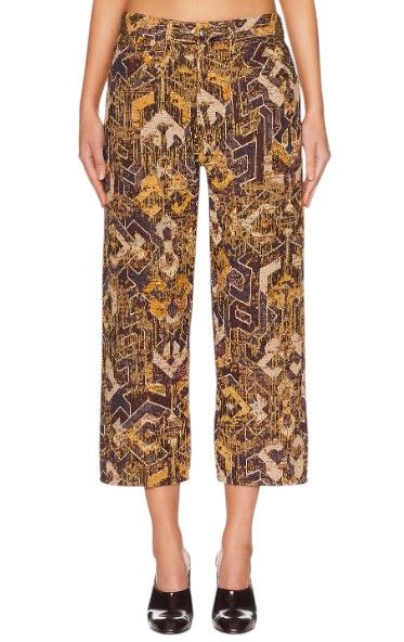 R13 X-BF 29 Geo Brown Jacquard Cropped PS26 88276 Size 29" - 1 Thumbnail