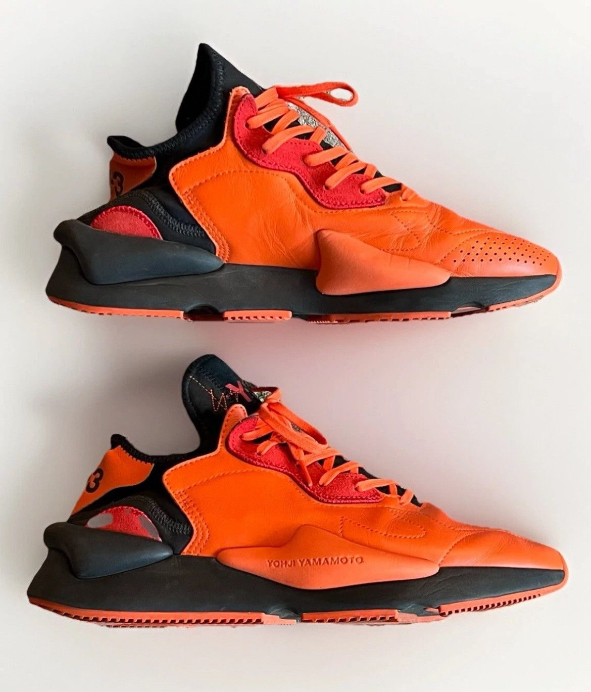 Adidas × Yohji Yamamoto Y-3 x ADIDAS⚡️"Kaiwa" Men size 12 Icon Orange leather sneaker Size US 12 / EU 45 - 2 Thumbnail