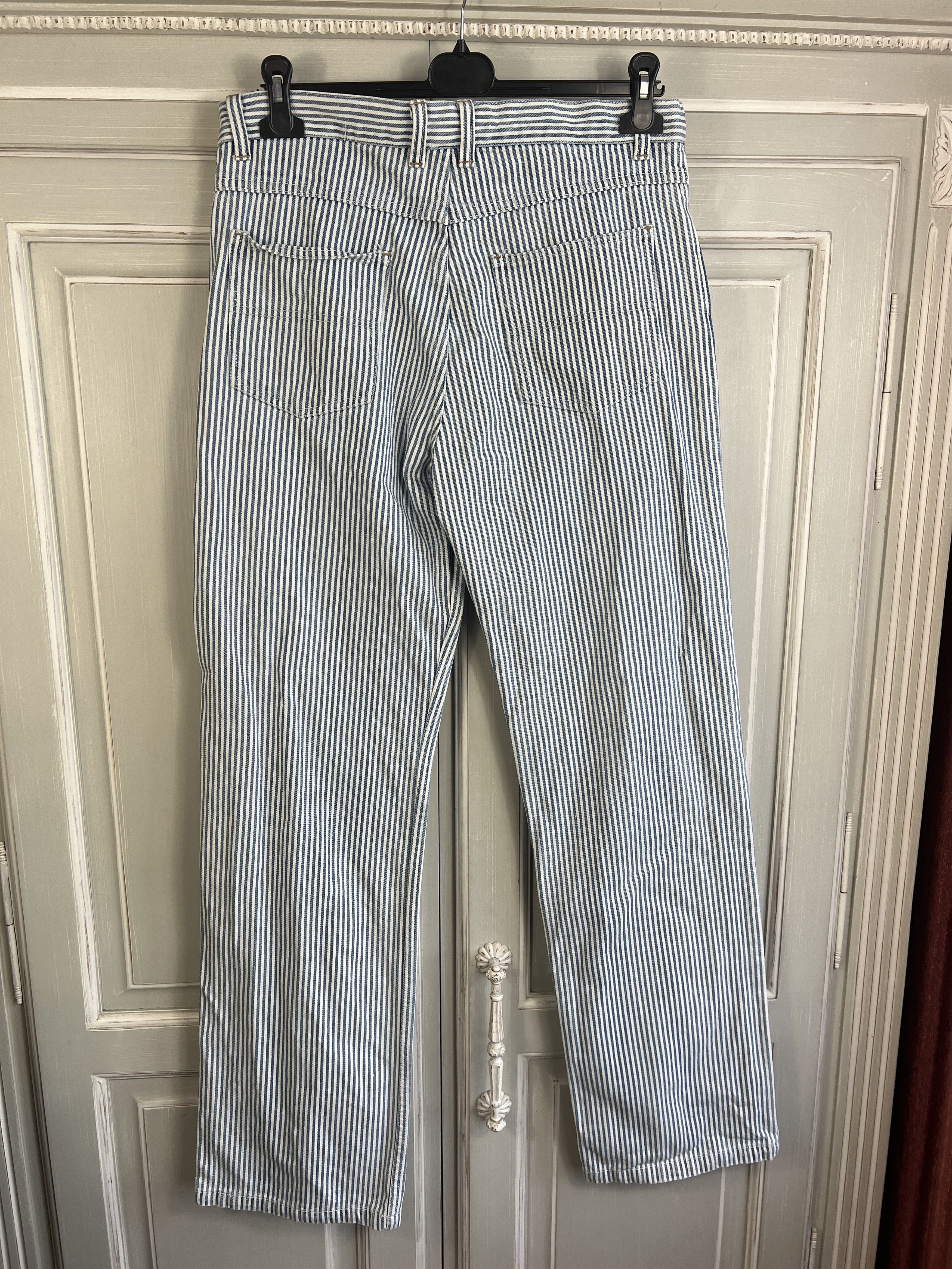 Vintage VINTAGE AVANTGARDE CRAZY STRIPED JEANS DENIM 90S Size US 32 / EU 48 - 6 Thumbnail
