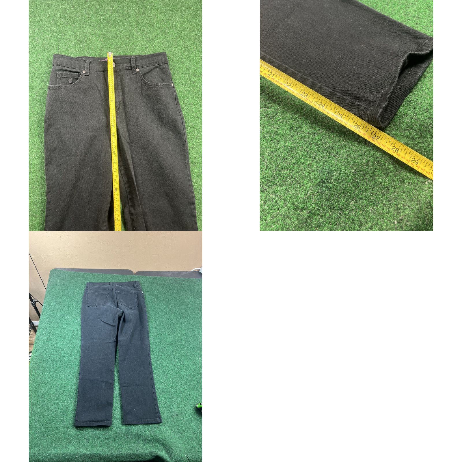 Gloria Vanderbilt Gloria Vanderbilt Womens Pants 10P Petite Black Amanda Dark Wash Hi Rise 29x27 Size 32" / US 10 / IT 46 - 8 Thumbnail