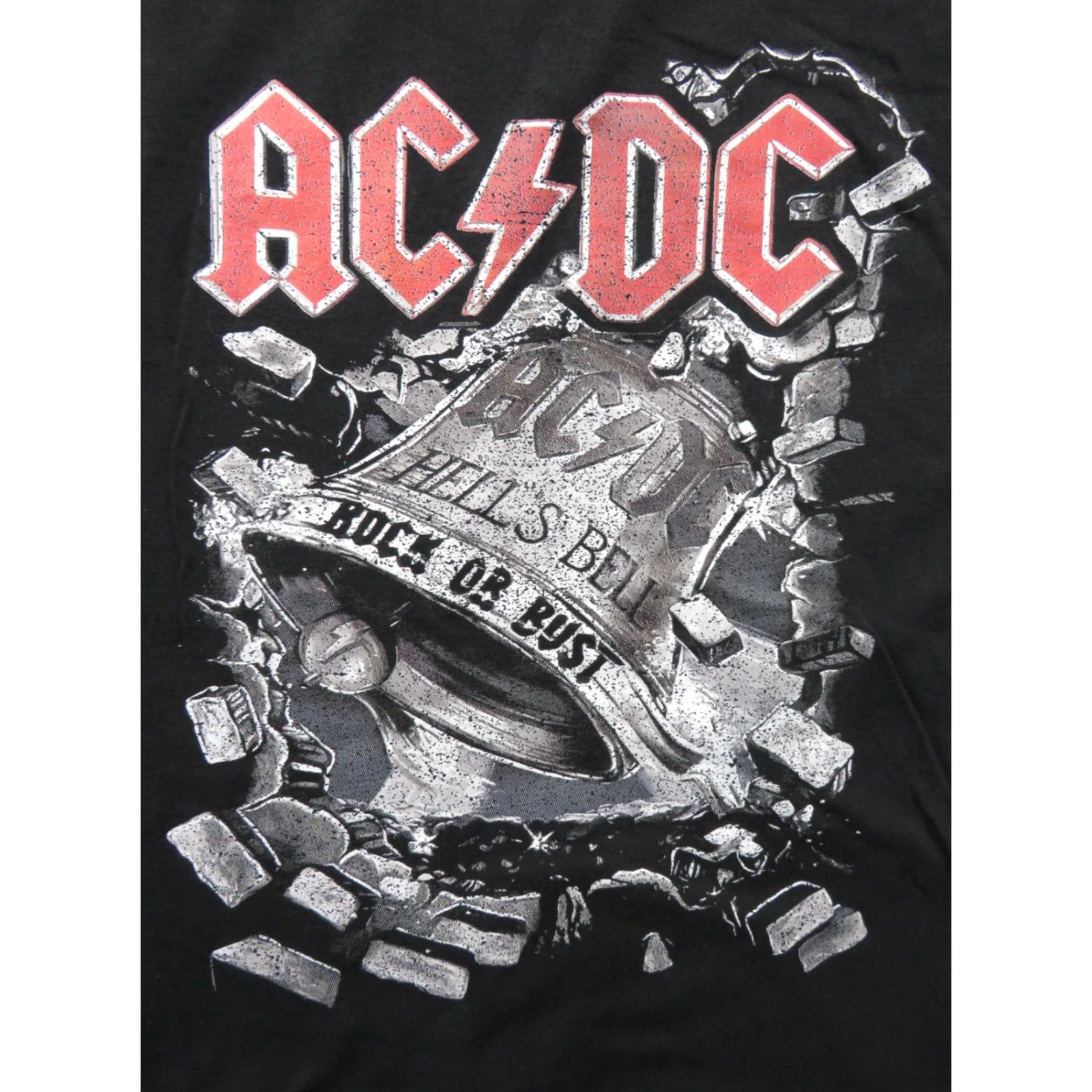 Gildan VK-AC/DC Hells Bells Rock Black Graphic Gildan Heavy Cotton T-Shirt Adult XL Size US XL / EU 56 / 4 - 2 Thumbnail