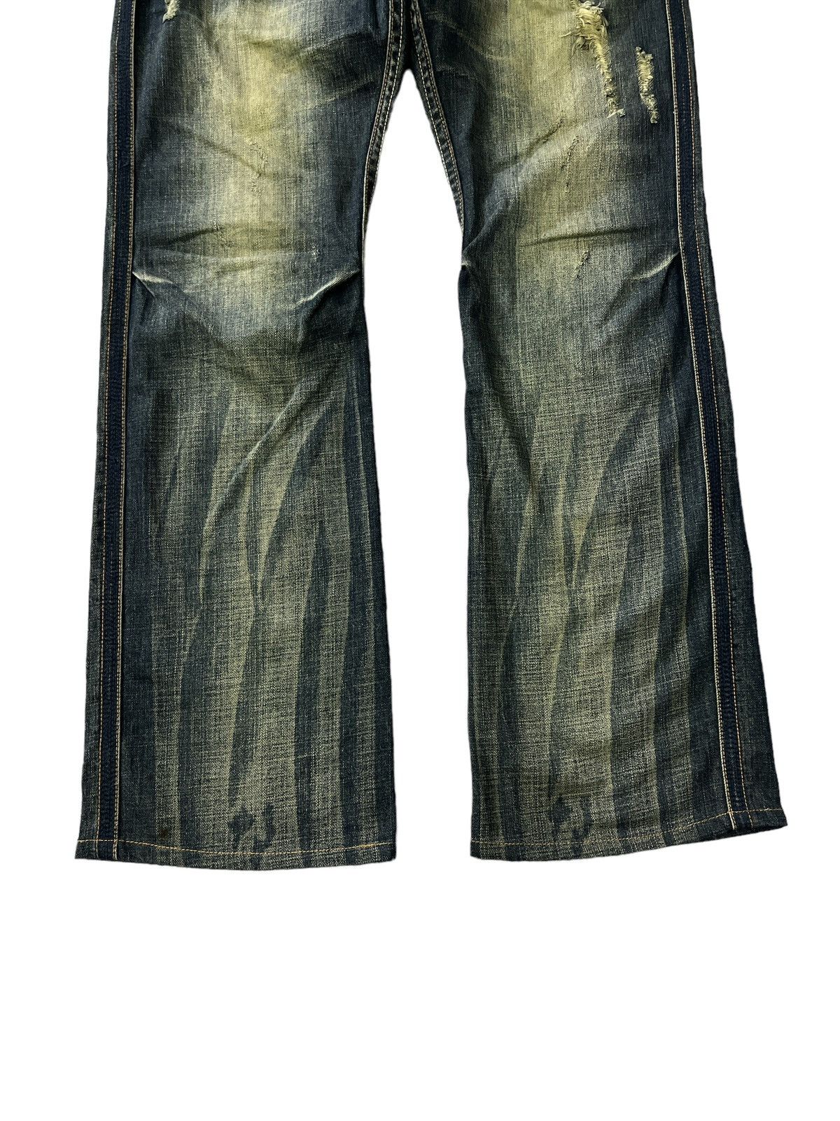 If Six Was Nine × Japanese Brand FLARED💥URBAN CRAFT RIPPED DISTRESSED DENIM PANT Size US 32 / EU 48 - 3 Thumbnail