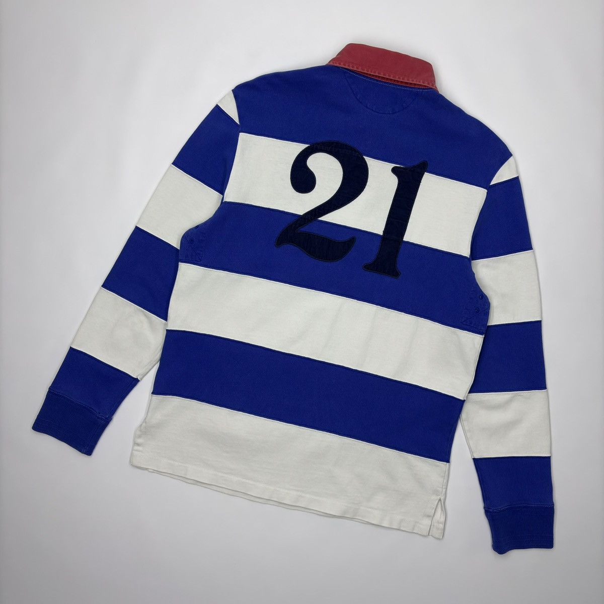 Polo Ralph Lauren Vintage Polo Ralph Lauren Striped Regby Long sleeve Size US M / EU 48-50 / 2 - 1 Thumbnail