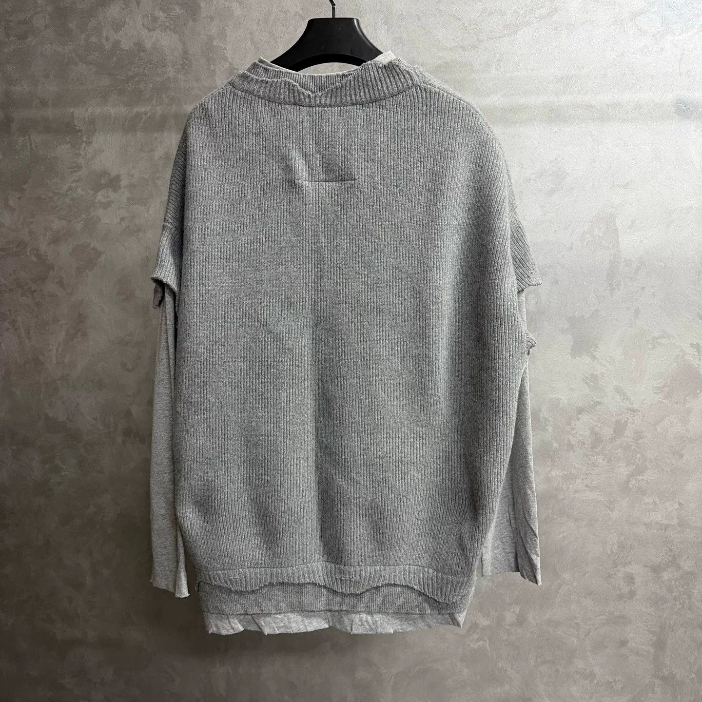 Givenchy Givenchy Gray Layered Crew Neck Sweater Size US M / EU 48-50 / 2 - 5 Thumbnail