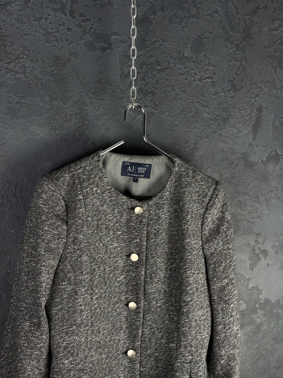 Armani × Armani Collezioni × Vintage Armani Jeans Giorgio Wool Blend Blazer Vintage Womens 44 Size M / US 6-8 / IT 42-44 - 2 Thumbnail