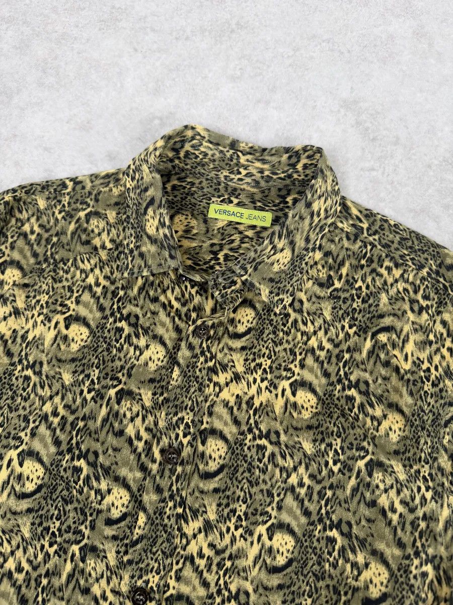 Versace Versace Leopard Print Mafia Shirt Size US S / EU 44-46 / 1 - 6 Thumbnail