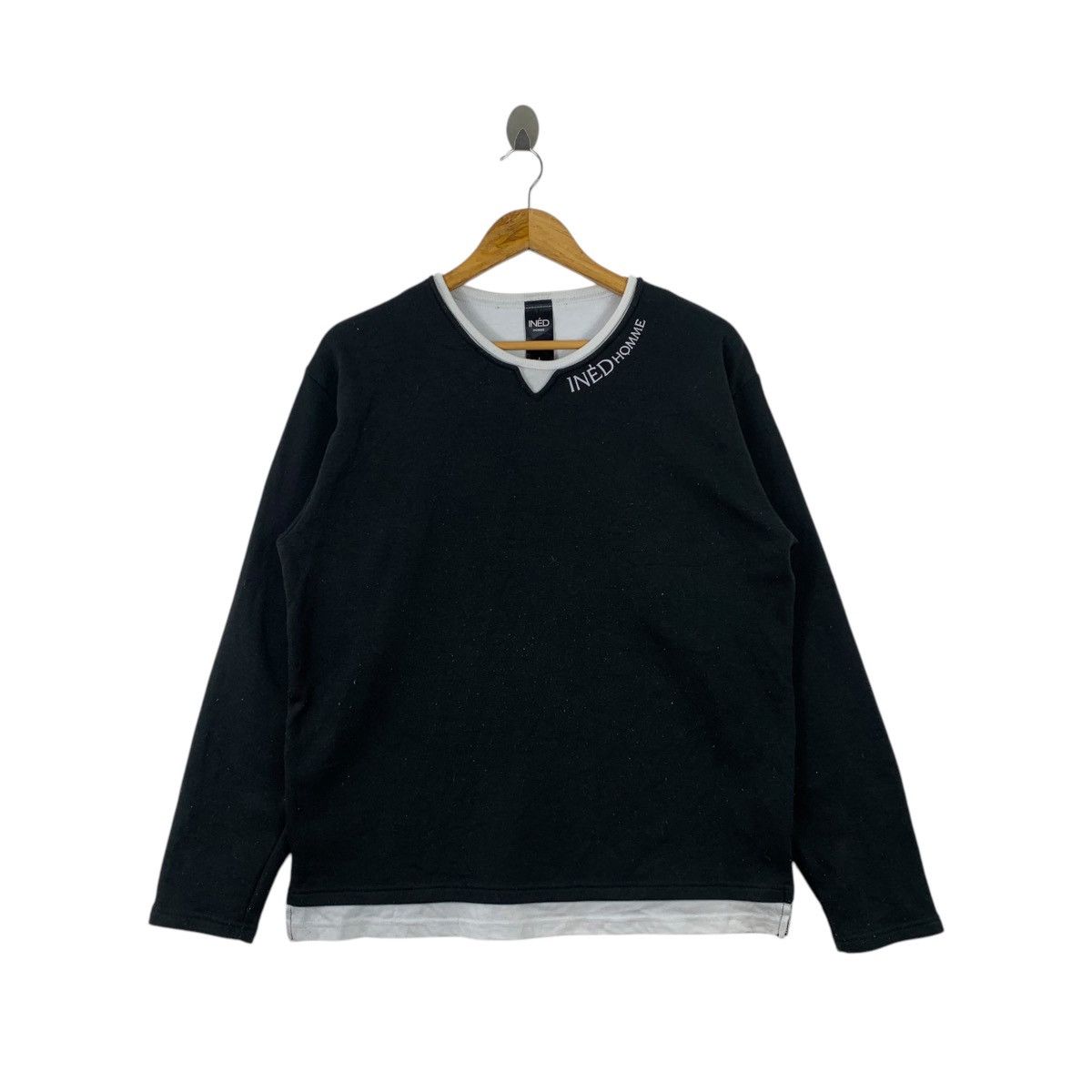 Japanese Brand INED Homme Japanese Brand Designer Crewneck Long Jumper Size US L / EU 52-54 / 3 - 1 Thumbnail