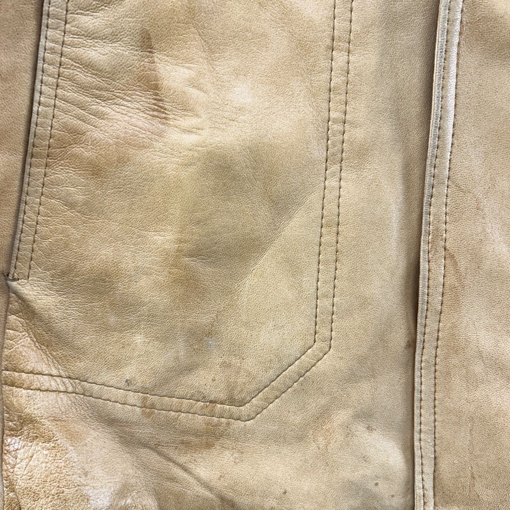 Vintage VINTAGE Leather Coat Mens 42 Brown Blazer Genuine Overcoat 70s 80s Jacket Coat Blazer Leather Single-Breasted Three-Button Notch Lapel Vintage Mens Size 42R - 7 Thumbnail
