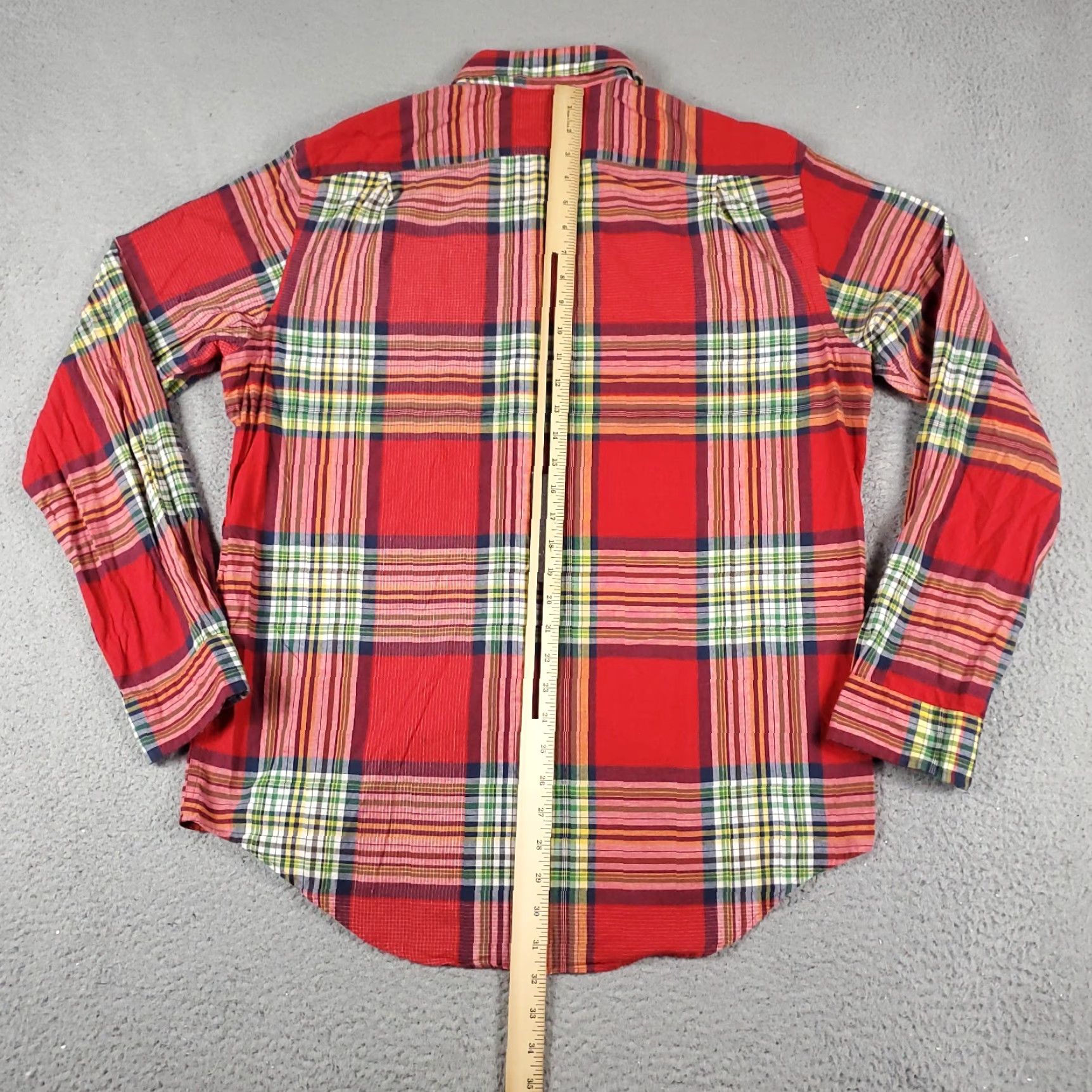 Ralph Lauren Ralph Lauren Shirt Mens Large Red Plaid Button-Up Long Sleeve Casual Business Formal Party/Cocktail Workwear Size US L / EU 52-54 / 3 - 3 Thumbnail