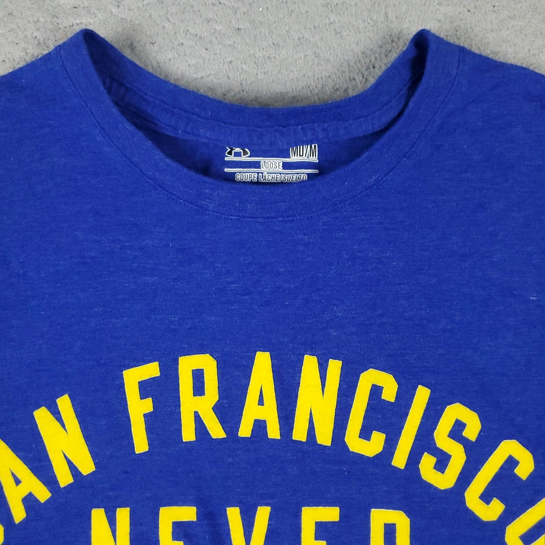 Under Armour Under Armour T-Shirt Mens Medium Blue Short Sleeve Crew Neck Cotton Blend Logo Solid Casual Sports Size US M / EU 48-50 / 2 - 3 Thumbnail