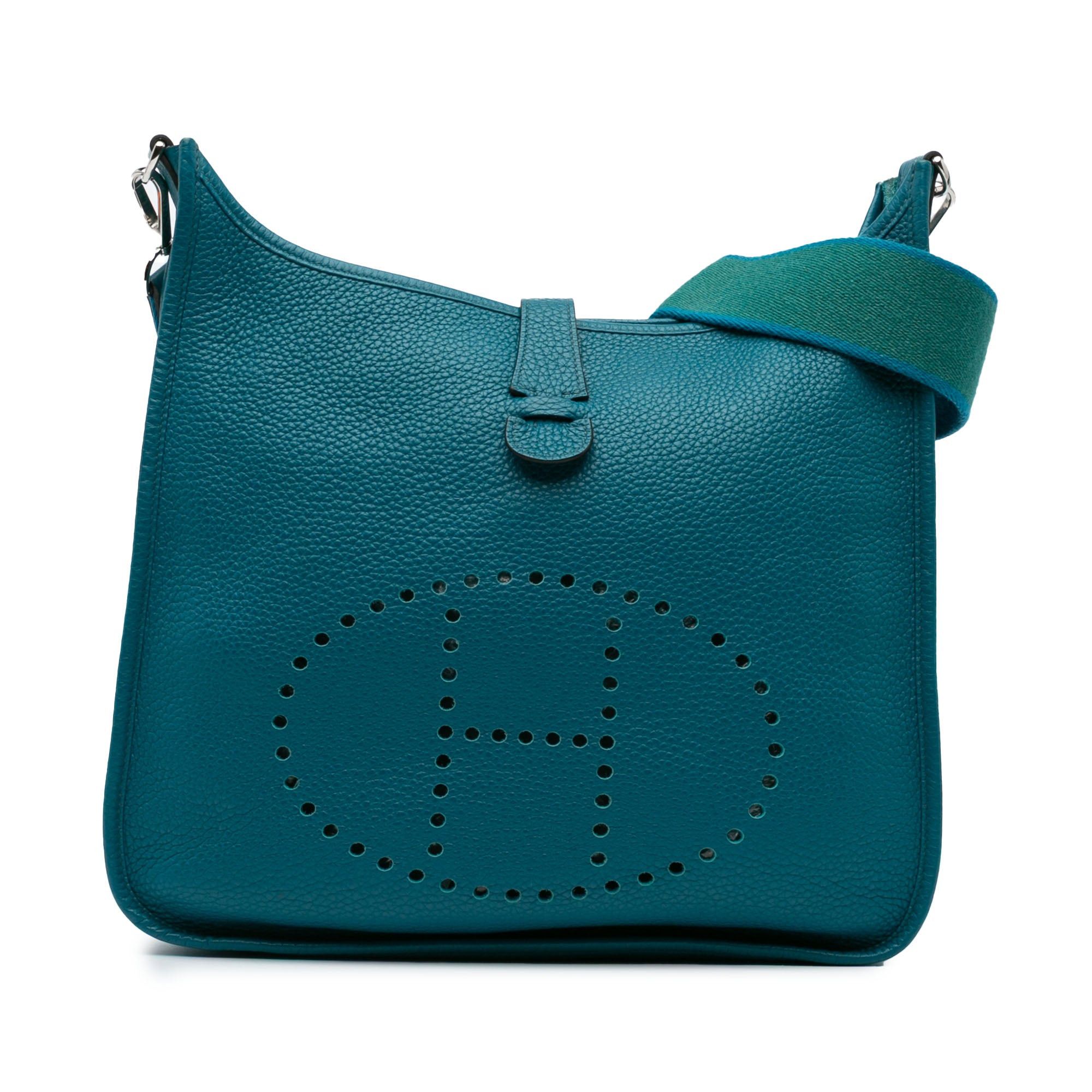 Hermès Clemence Evelyne III PM Blue