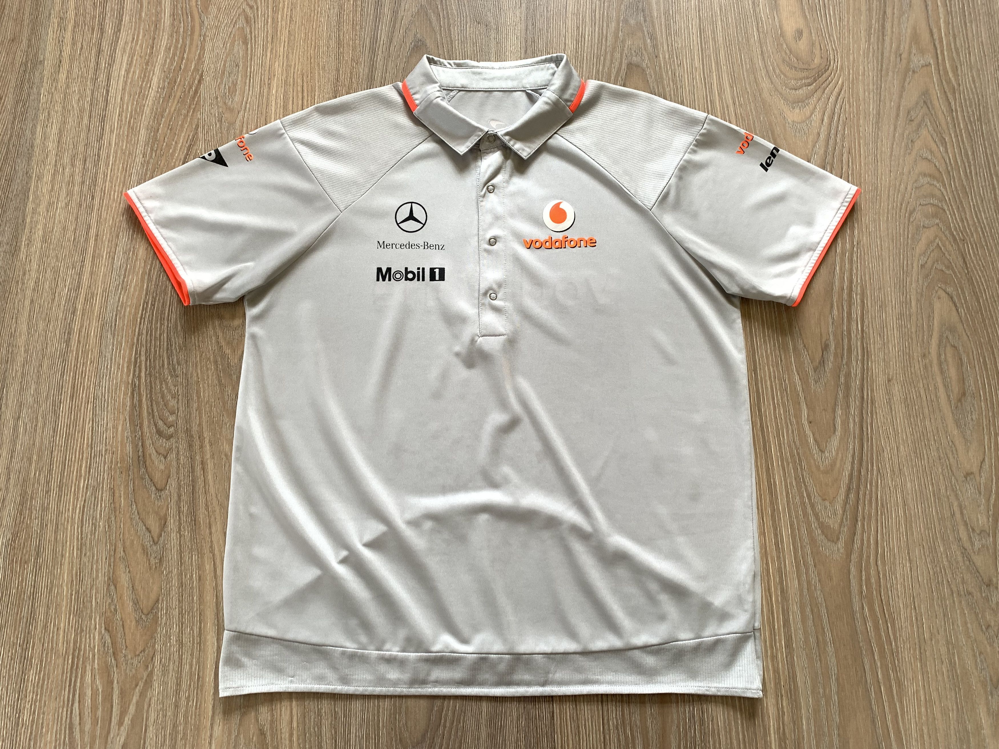 Mercedes-Benz × Rokit Vintage McLaren Mercedes Benz Vodafone Racing Polo T-Shirt Size US L / EU 52-54 / 3 - 2 Thumbnail