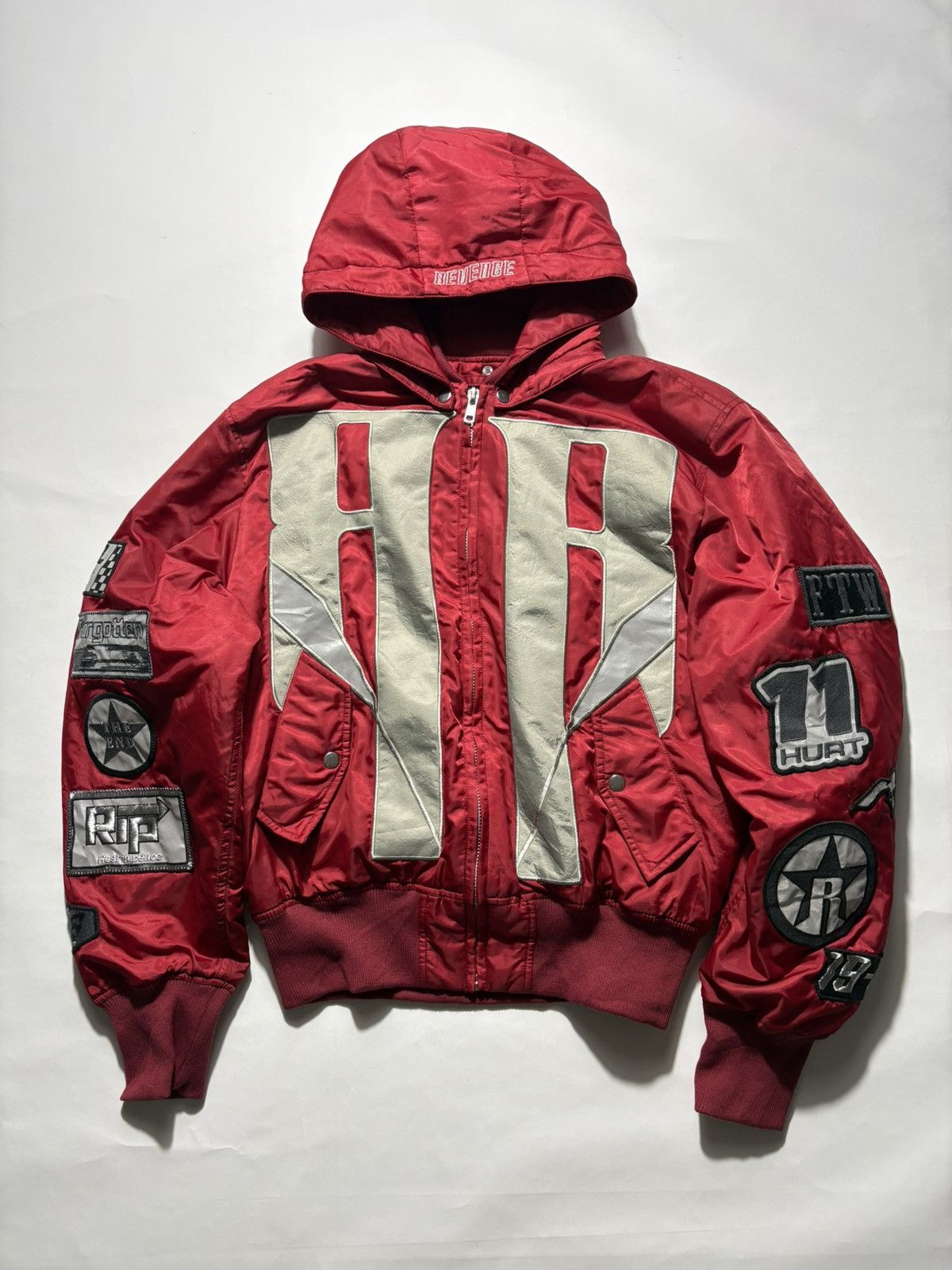 Revenge REVENGE DOUBLE R HOODED BOMBER JACKET Size US M / EU 48-50 / 2 - 1 Thumbnail