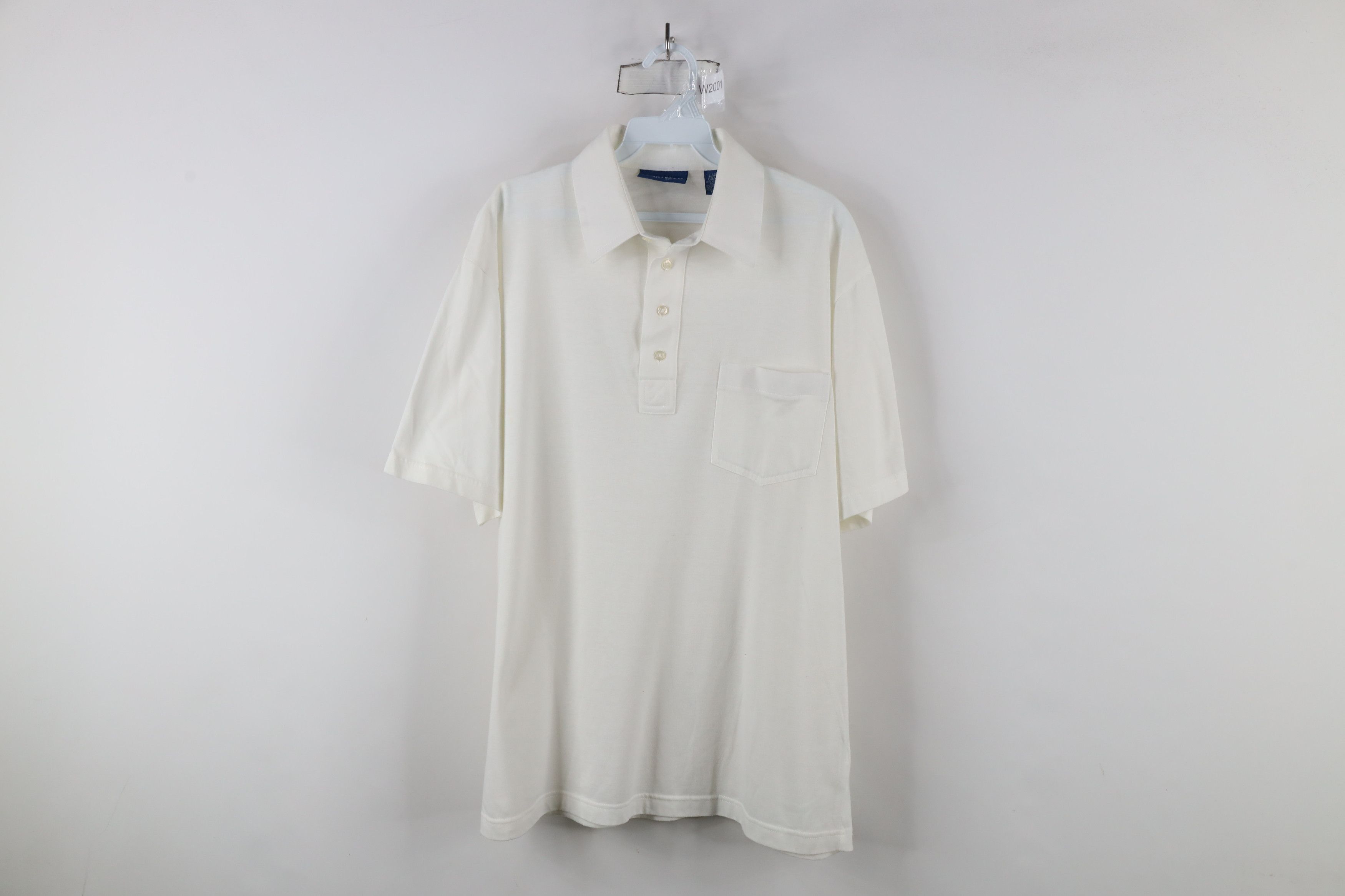 Vintage Vintage 90s Streetwear Knit Collared Golf Polo Shirt White Size US L / EU 52-54 / 3 - 1 Thumbnail