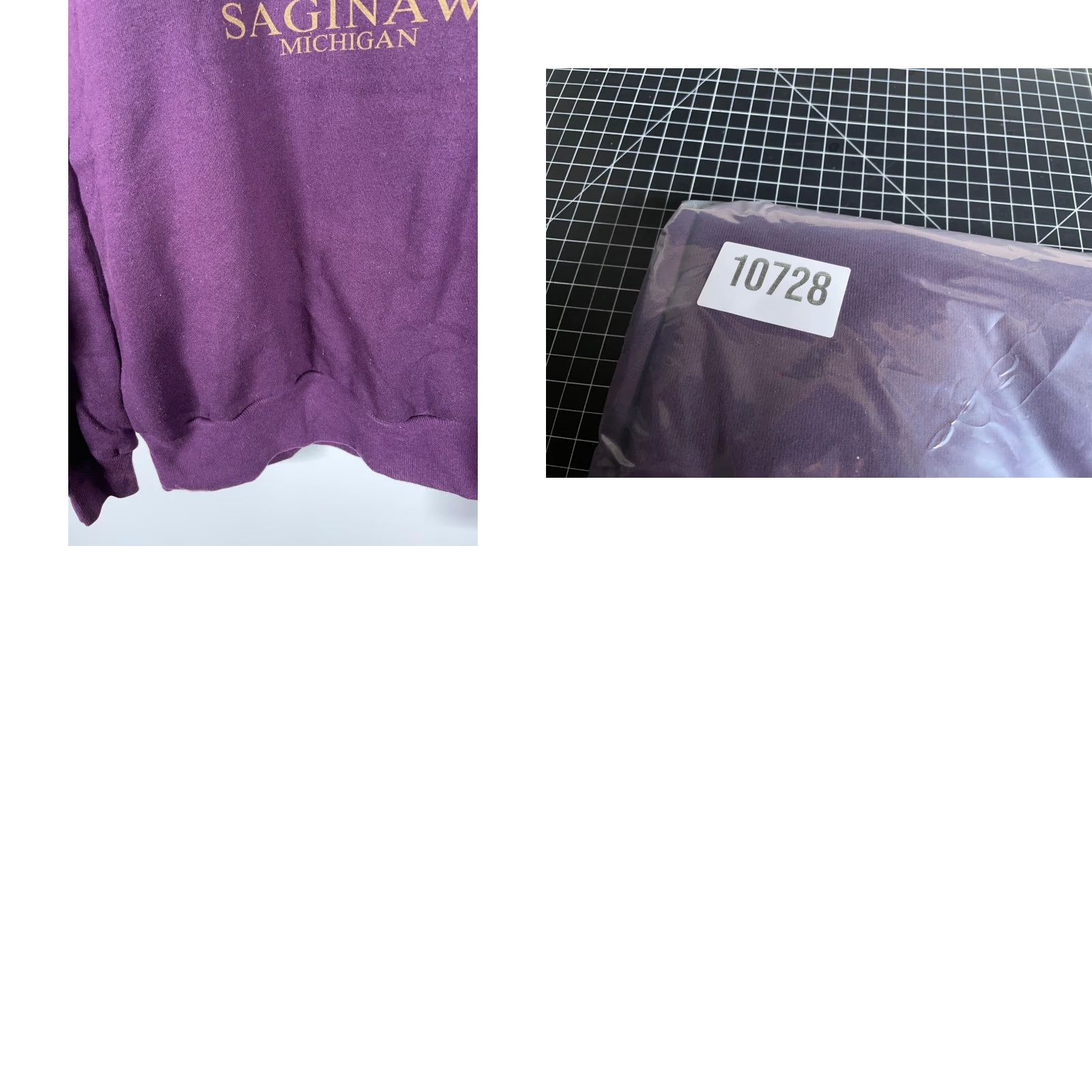Jerzees JERZEES Sweatshirt Adult XL Purple Graphic Print Saginaw Michigan VTG Crewneck 90s Wolf Moon Size US XL / EU 56 / 4 - 9 Thumbnail